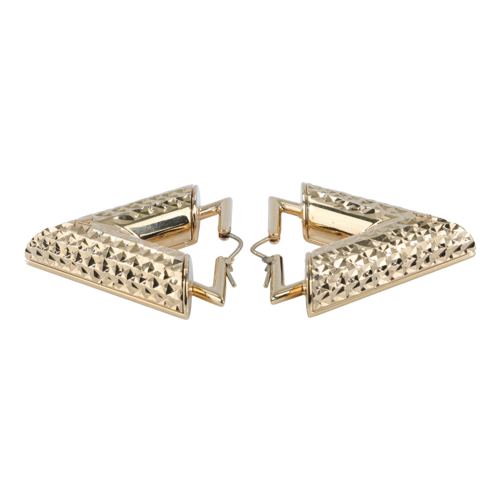 路易威登 LOUIS VUITTON Bouquet de Reuil Essential V 耳環 耳環 耳釘 M64270 雕刻V字大耳環 防塵袋/原廠盒子