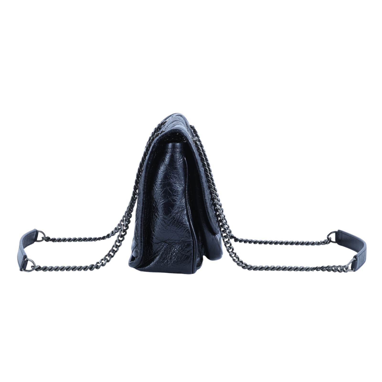 聖羅蘭 YSL SAINT LAURENT Niki 復古小牛皮 Baby 斜背 翻蓋包 5330370EN04 黑NIKI BABY 無附屬品