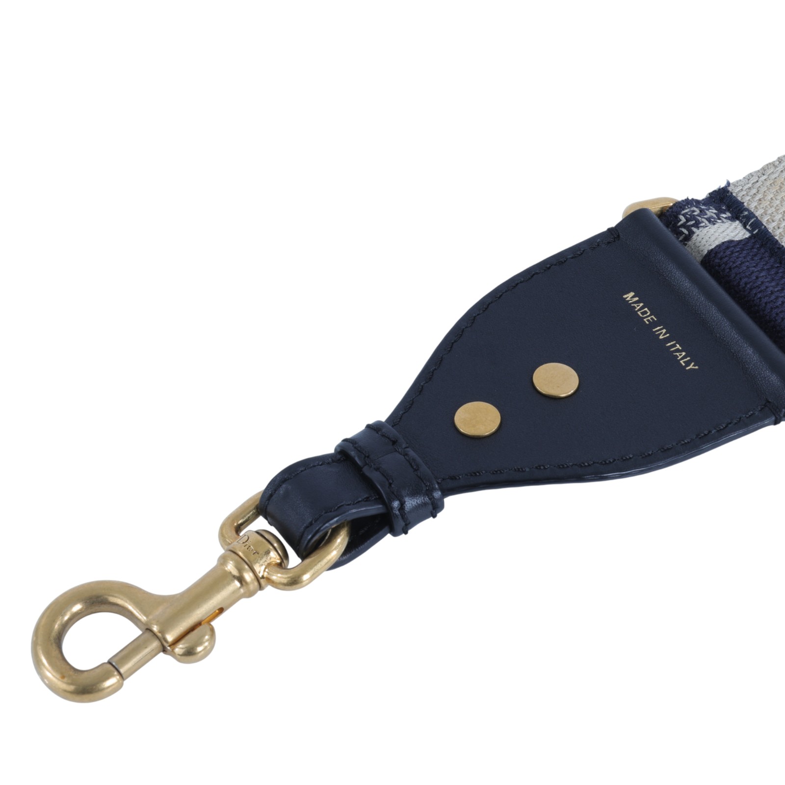 迪奧 CHRISTIAN DIOR 可調式肩背帶附金屬環 S8553CBTE 藍刺繡LOGO背帶 無附屬品