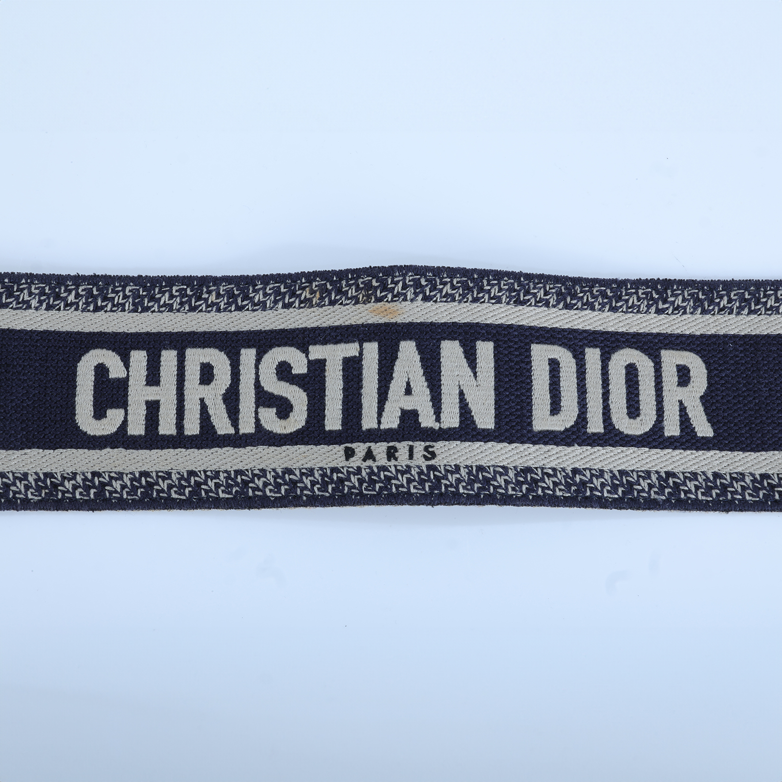 迪奧 CHRISTIAN DIOR 可調式肩背帶附金屬環 S8553CBTE 藍刺繡LOGO背帶 無附屬品