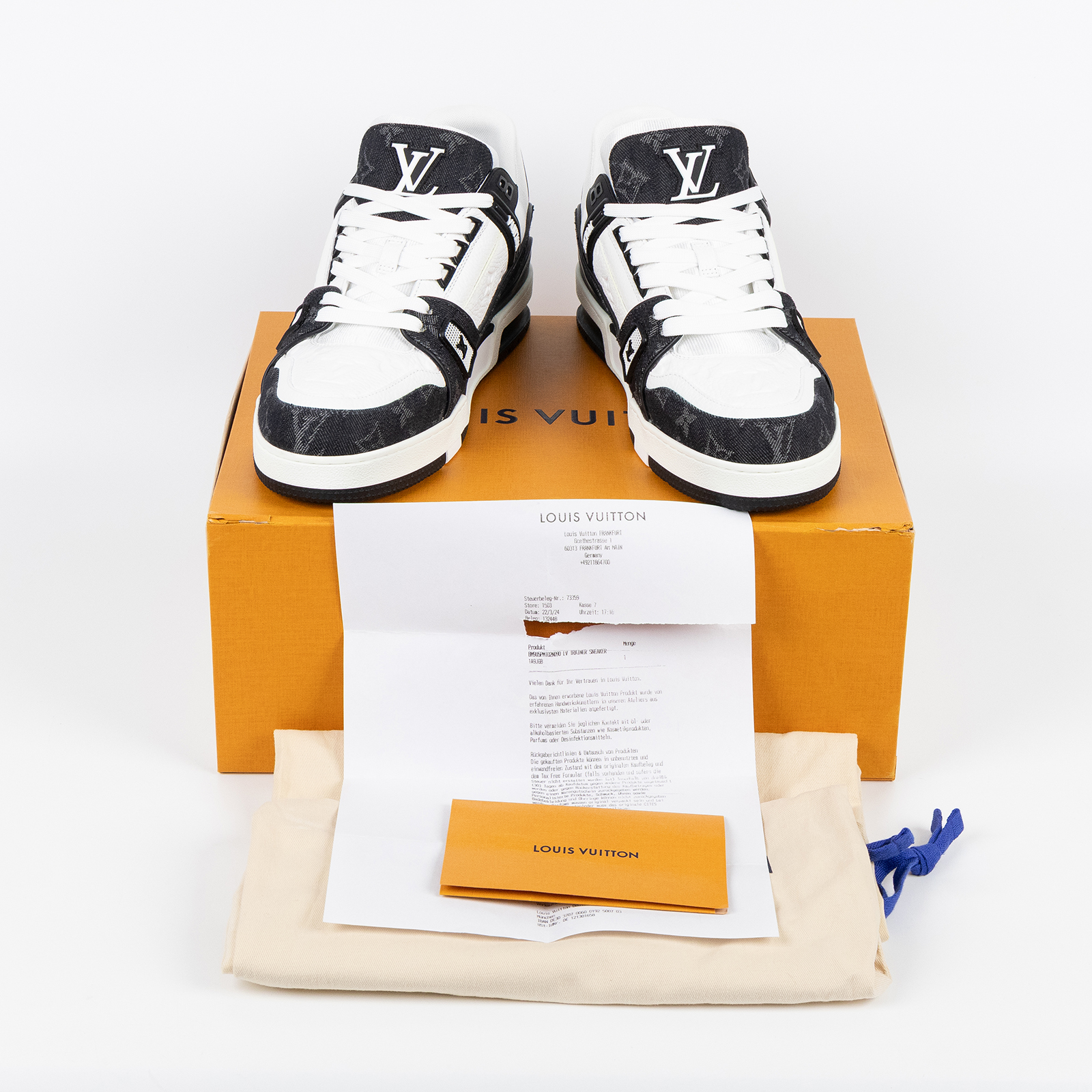 路易威登 LOUIS VUITTON LV Trainer 運動鞋 1A9JGB 黑Trainer 運動鞋 原廠盒子/防塵袋/購買證明