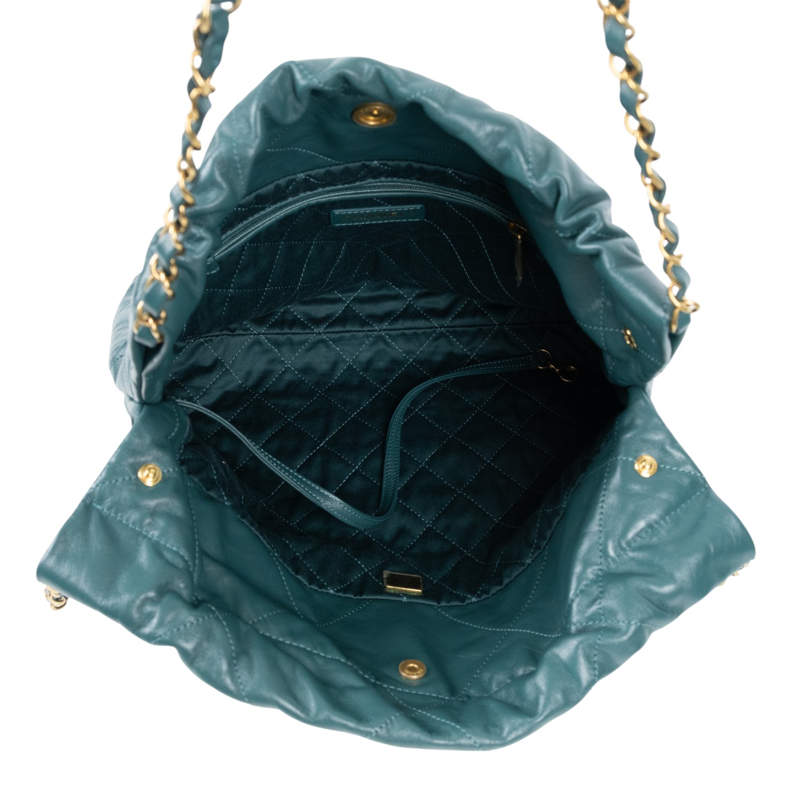 香奈兒 CHANEL 22 小型 束口包 AS3260 B08037 晶片款 綠金22包 小號 原廠盒子/防塵袋/購買證明