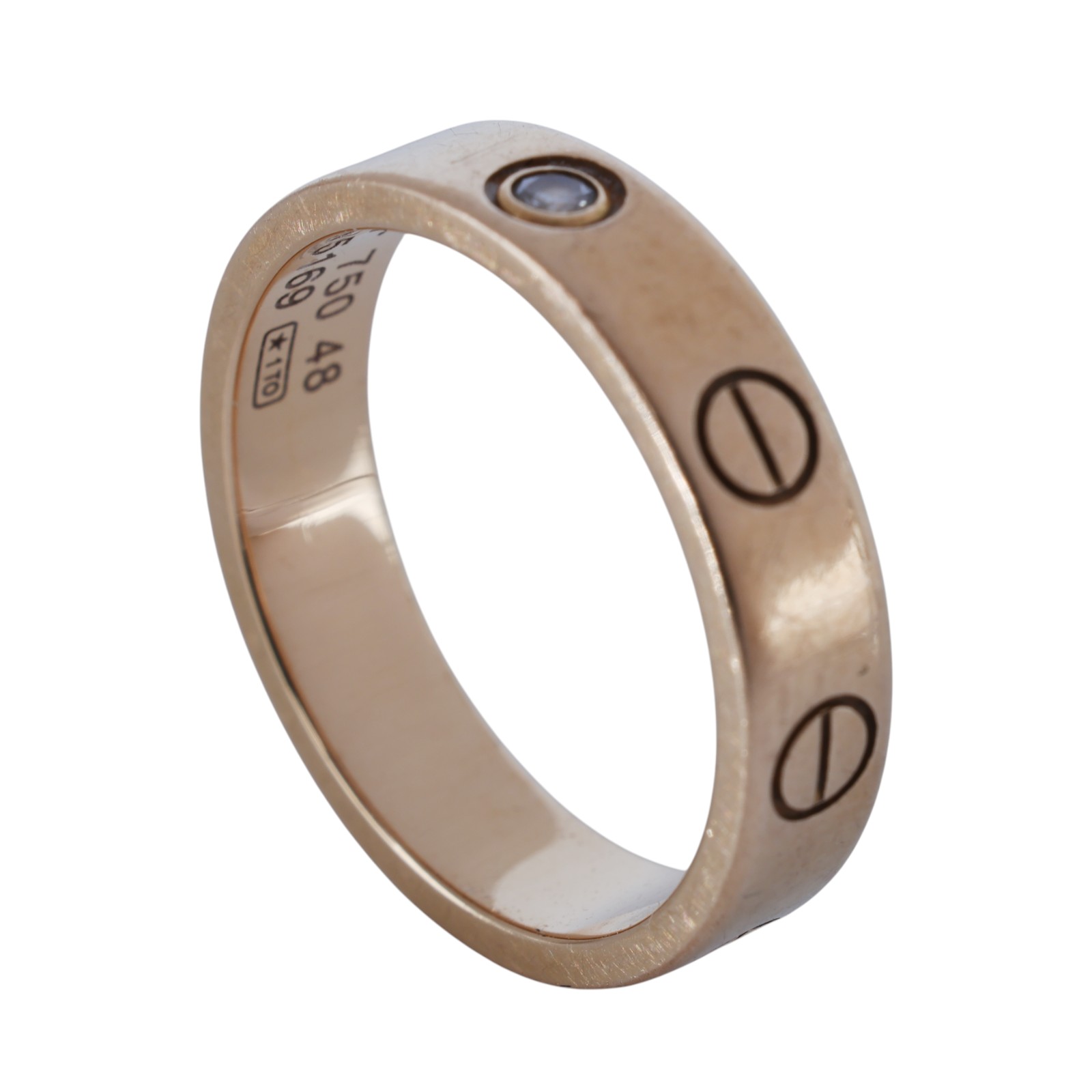 卡地亞 CARTIER Love 戒指 小型款 1顆鑽石 B4050748 RG單鑽LOVE戒指 原廠盒子/保書