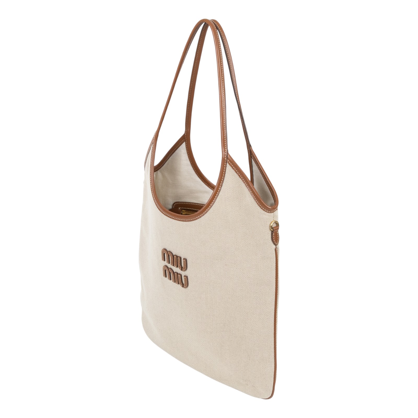 繆繆 MIU MIU Ivy 帆布手袋 標準 5BG231_ACRN 帆布IVY肩背包 防塵袋