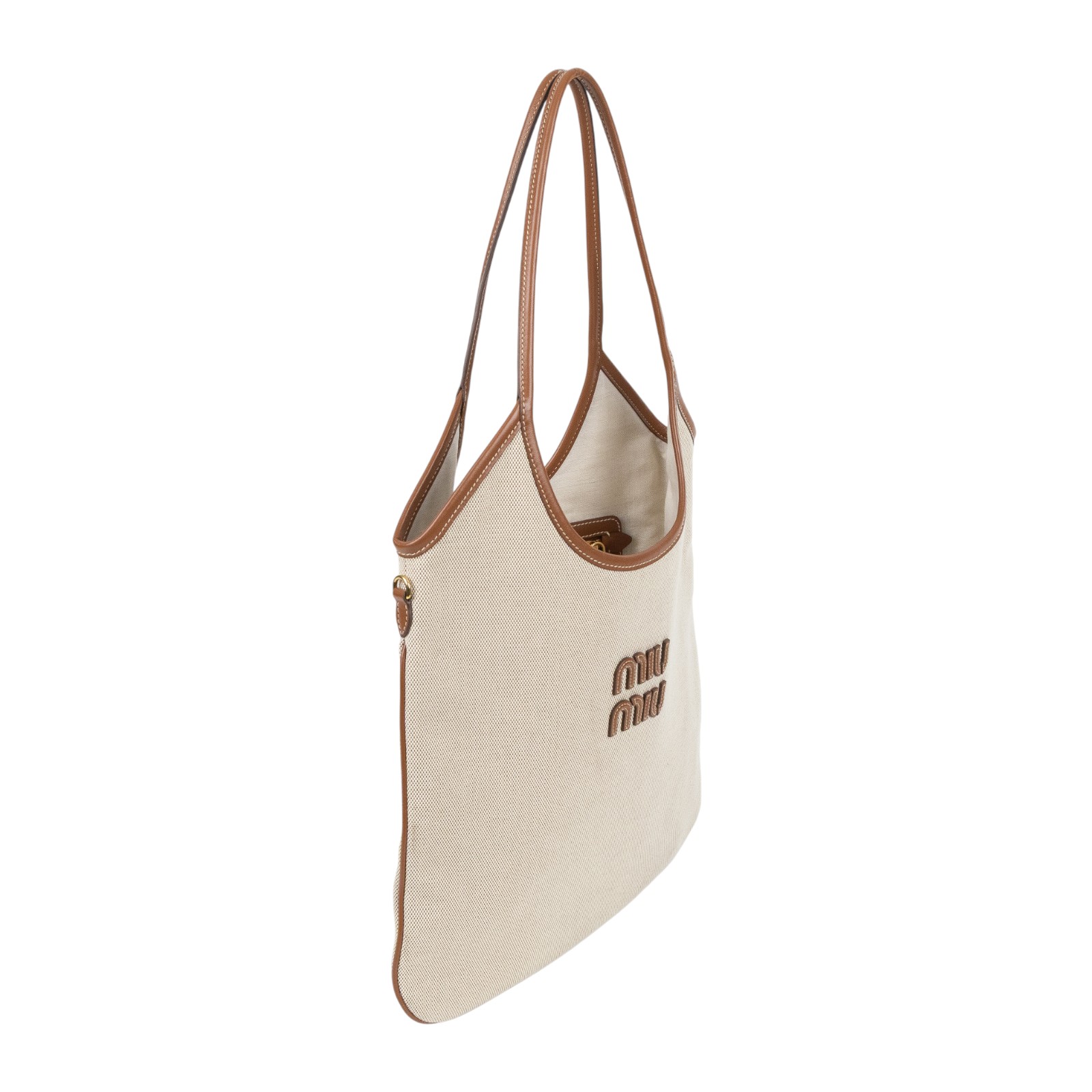 繆繆 MIU MIU Ivy 帆布手袋 標準 5BG231_ACRN 帆布IVY肩背包 防塵袋