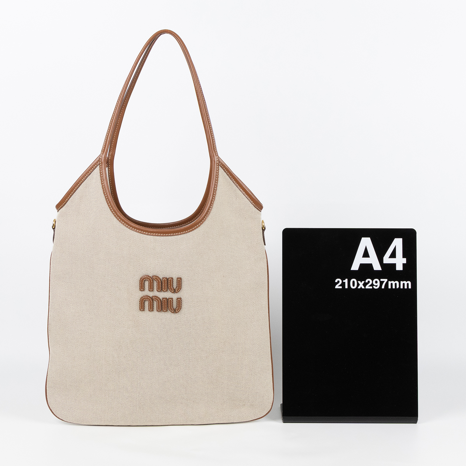 繆繆 MIU MIU Ivy 帆布手袋 標準 5BG231_ACRN 帆布IVY肩背包 防塵袋