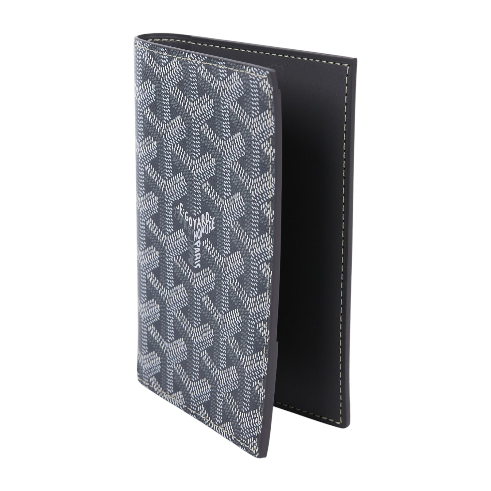 高雅德 GOYARD Grenelle 護照夾 GRENELPMLTY 灰色護照套 原廠盒子/購買證明