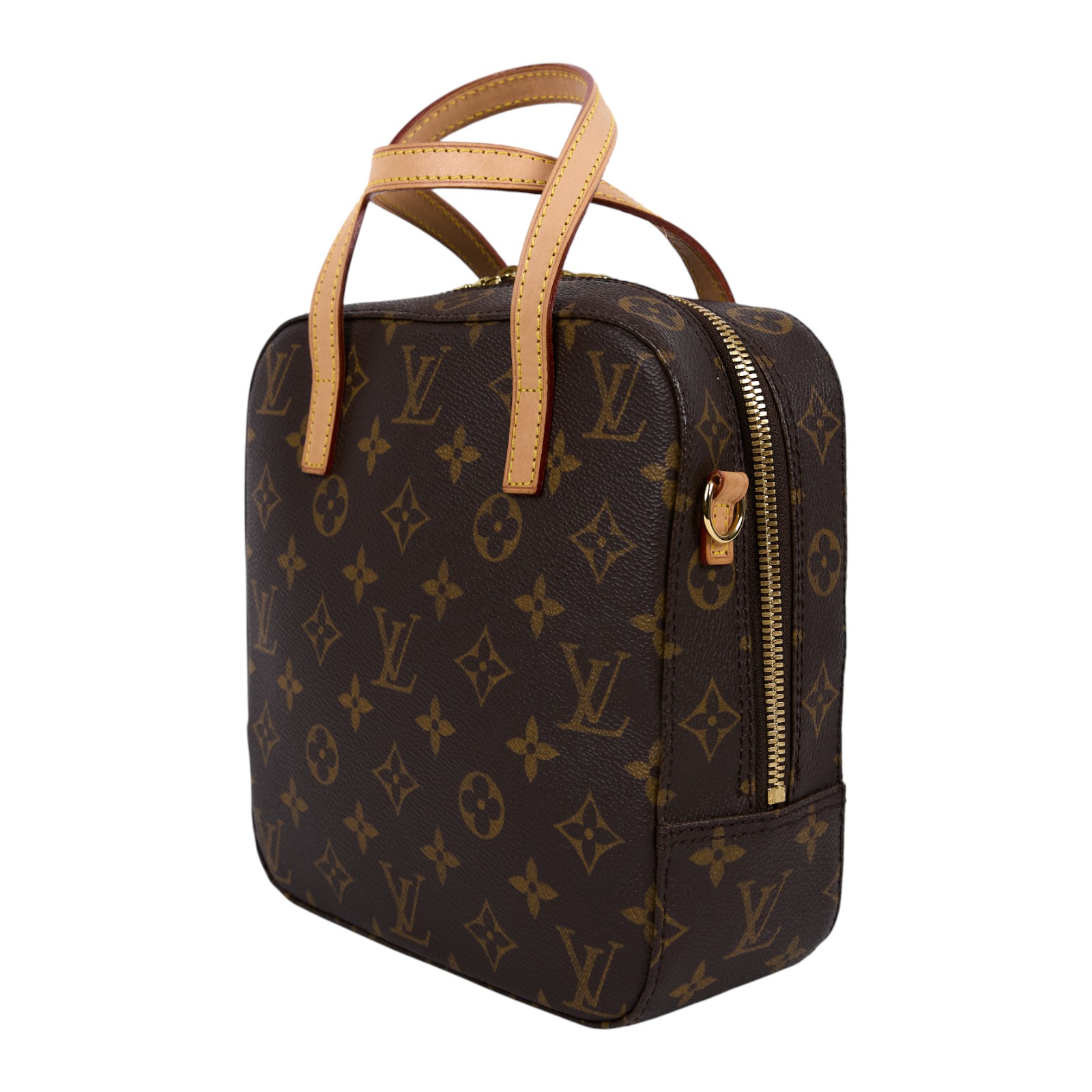 路易威登 LOUIS VUITTON 經典帆布 手提 斜背 方塊 豆腐包 M47500 原花便當包 背帶