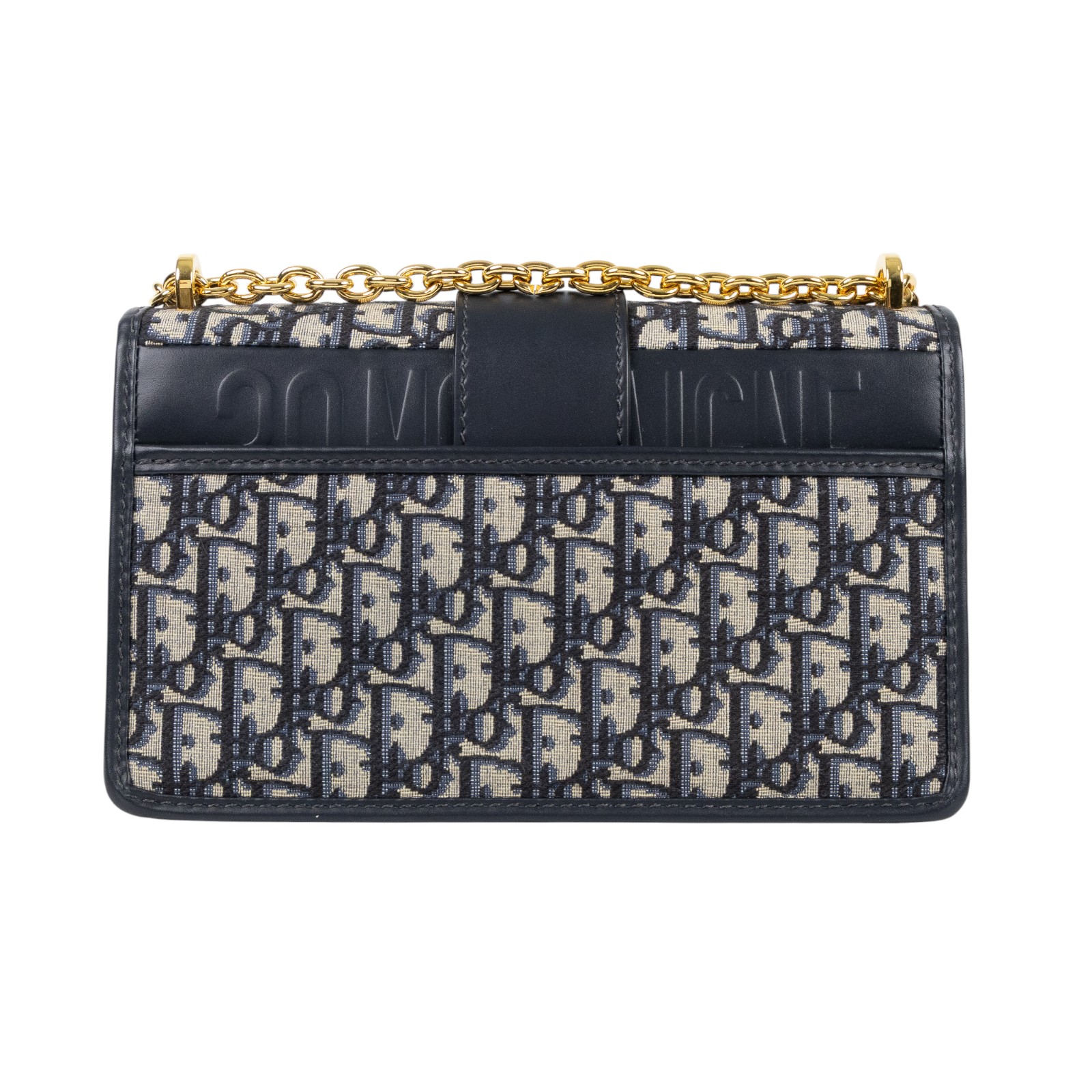 迪奧 CHRISTIAN DIOR 30 Montaigne 鏈帶 肩背手提包 M9208UTZQ 藍緹花蒙田30鍊帶款 防塵袋