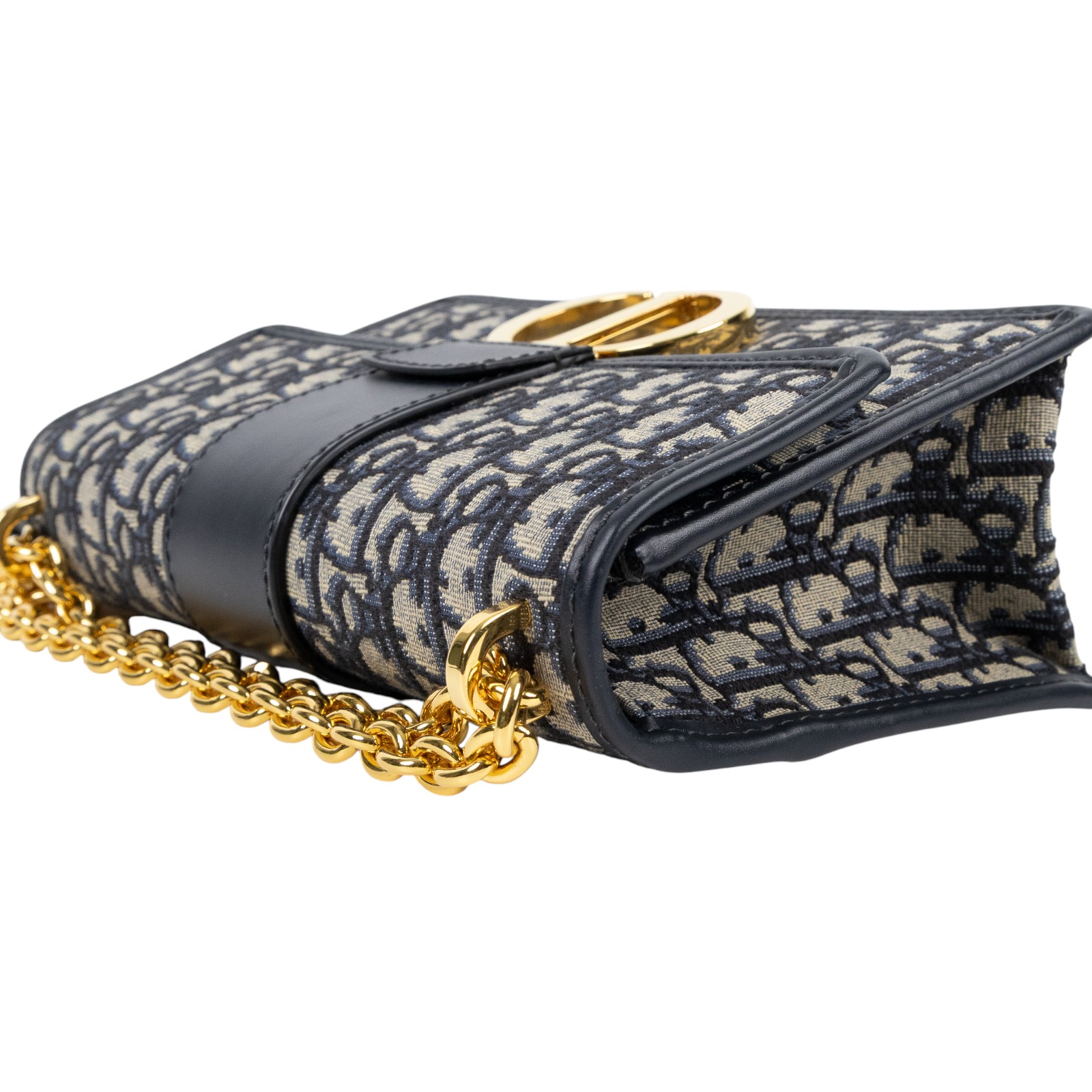 迪奧 CHRISTIAN DIOR 30 Montaigne 鏈帶 肩背手提包 M9208UTZQ 藍緹花蒙田30鍊帶款 防塵袋