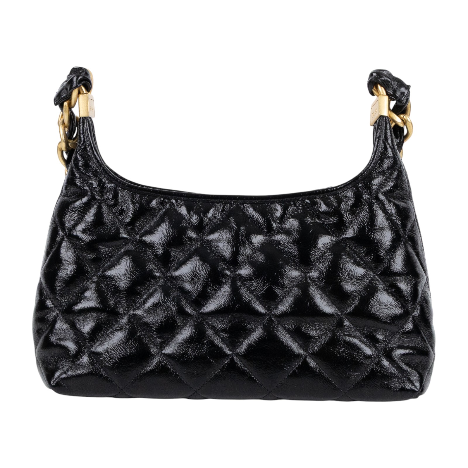 香奈兒 CHANEL Hobo 粗鏈帶 肩背包 AS4912 B16897 晶片款 黑金羊油蠟皮HOBO 原廠盒子/防塵袋/購買證明