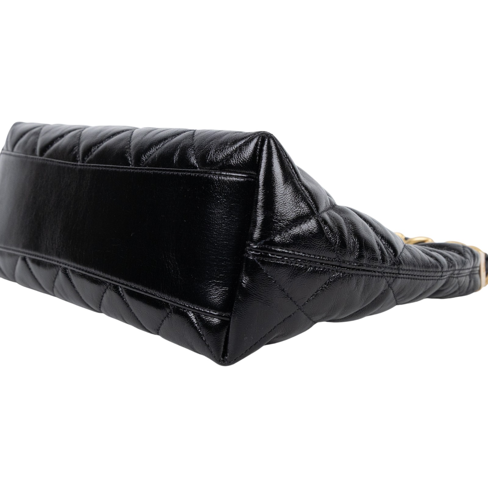 香奈兒 CHANEL Hobo 粗鏈帶 肩背包 AS4912 B16897 晶片款 黑金羊油蠟皮HOBO 原廠盒子/防塵袋/購買證明