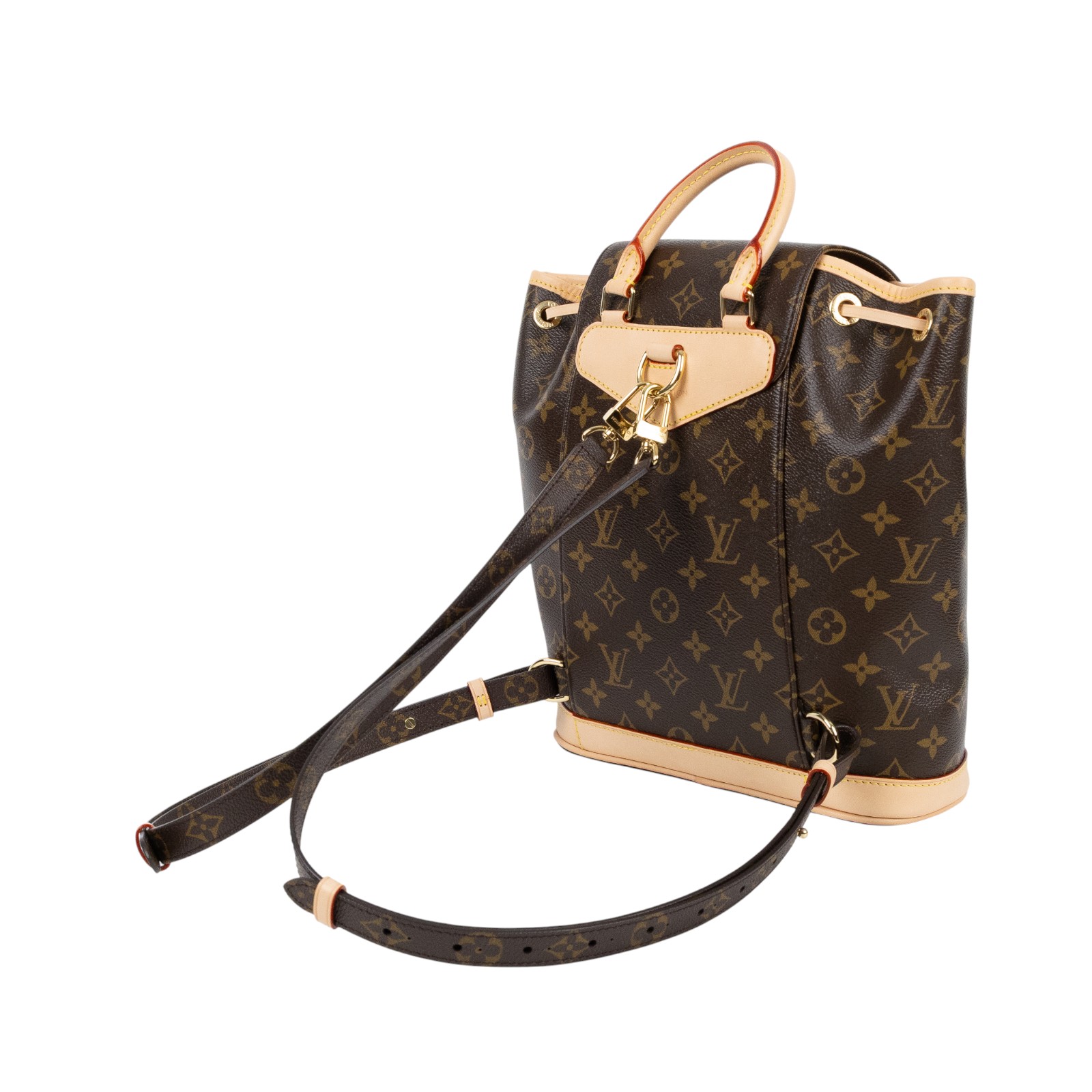 路易威登 LOUIS VUITTON Montsouris PM 後背包 經典帆布 M11198 晶片款 原花Montsouris PM後背包 原廠盒子/防塵袋