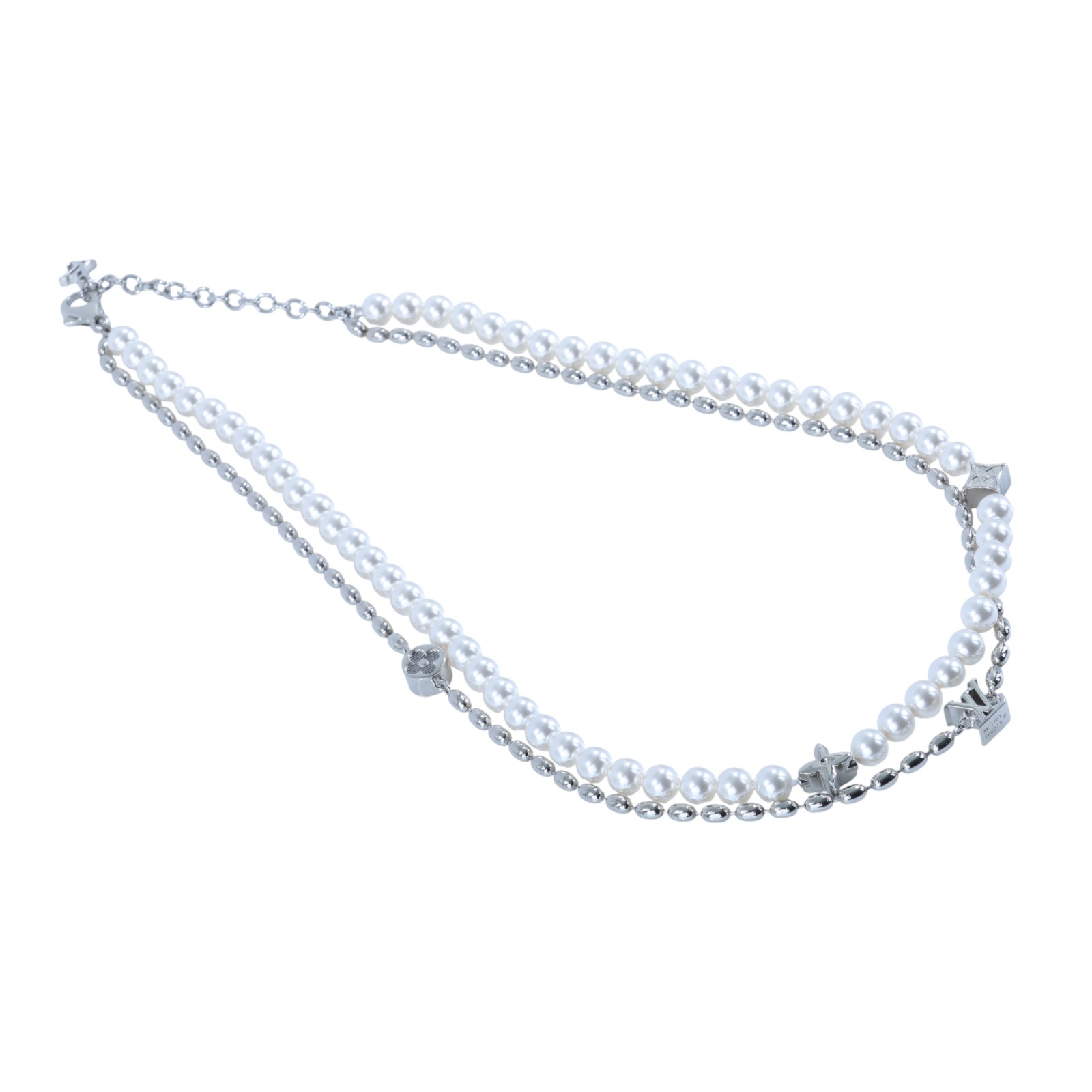 路易威登 LOUIS VUITTON Pearls Fusion 項鍊 M01781 Pearls Fusion 項鍊 原廠盒子/防塵袋/購買證明影本