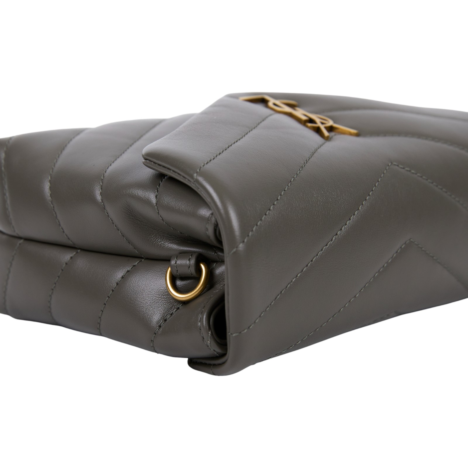 聖羅蘭 YSL SAINT LAURENT Loulou 絎縫 小牛皮 TOY 迷你 手袋  肩背 斜背包 金色五金 678401DV707  原廠盒子/防塵袋/背帶