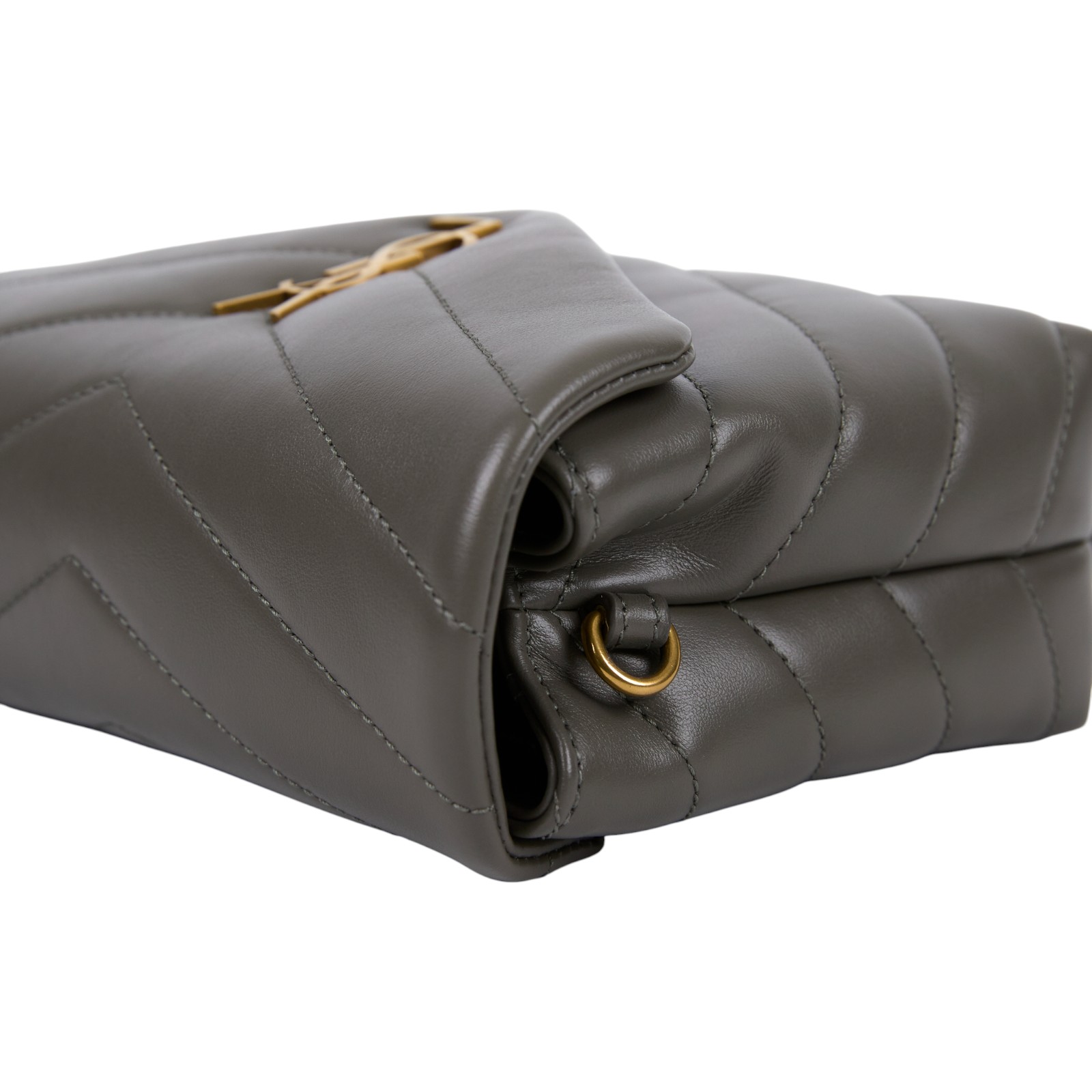 聖羅蘭 YSL SAINT LAURENT Loulou 絎縫 小牛皮 TOY 迷你 手袋  肩背 斜背包 金色五金 678401DV707  原廠盒子/防塵袋/背帶