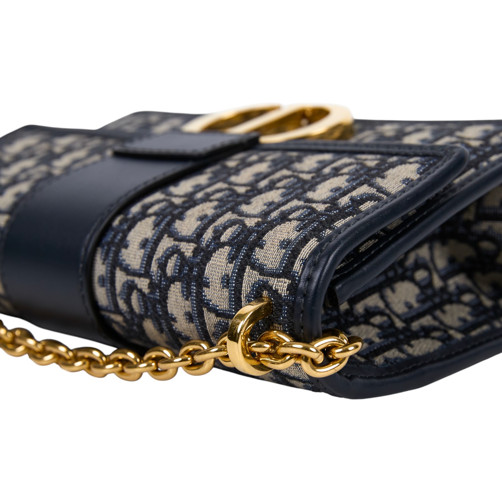 迪奧 CHRISTIAN DIOR 30 Montaigne 鏈帶 肩背手提包 M9208UTZQ 藍緹花蒙田30鍊帶款 原廠盒子/防塵袋/保證卡