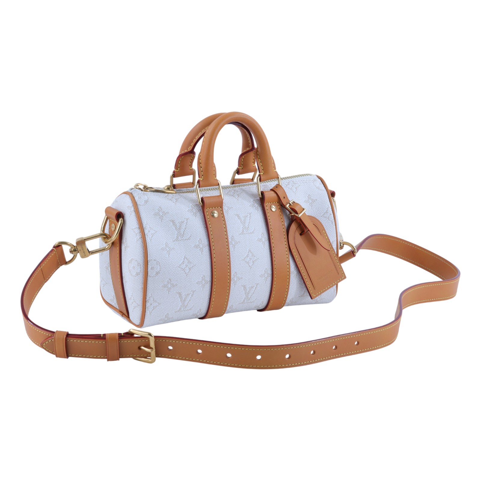 路易威登 LOUIS VUITTON Keepall Bandoulière 25 手提包 肩背包 M15076 晶片款  無附屬品