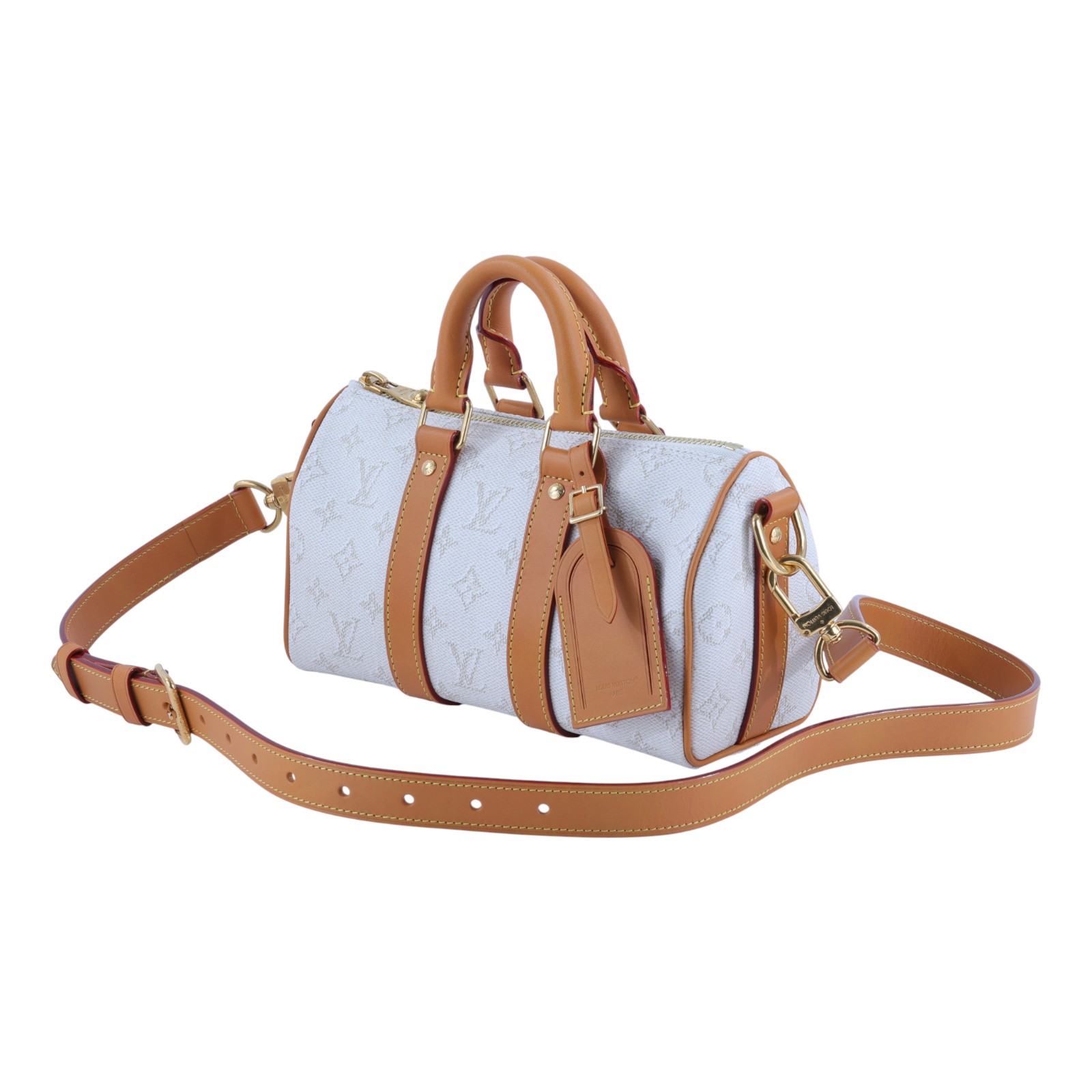 路易威登 LOUIS VUITTON Keepall Bandoulière 25 手提包 肩背包 M15076 晶片款  無附屬品