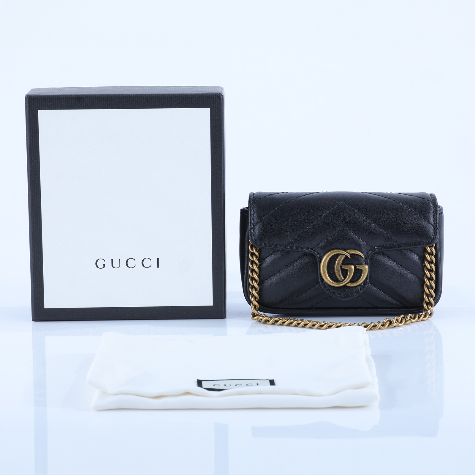 古馳 GUCCI GG Marmont 迷你 卡包 手拿包 575161 DTDCT 黑MARMONT MINI 原廠盒子/防塵袋