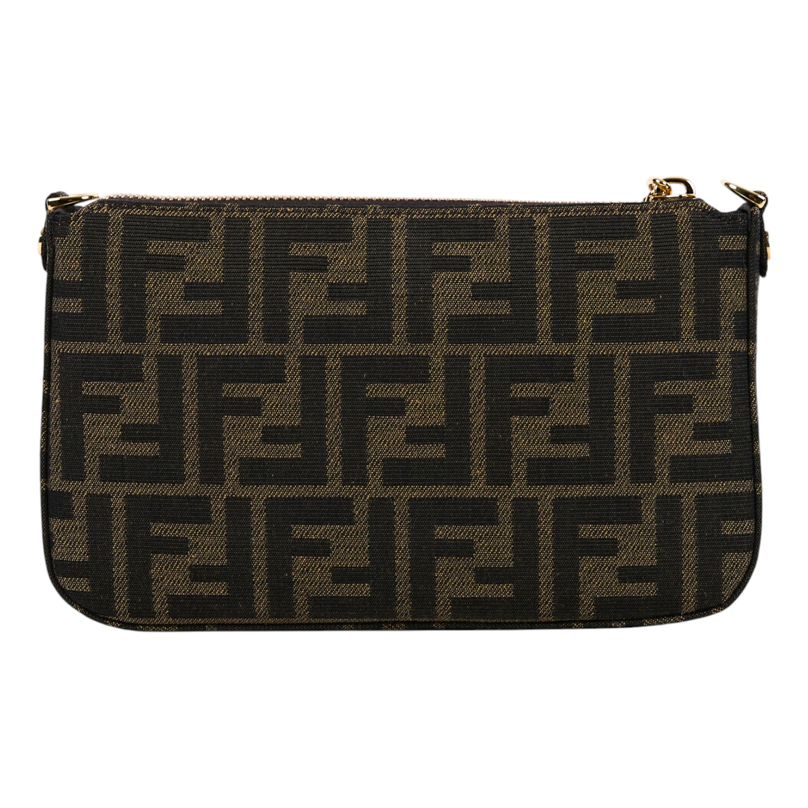 芬迪 FENDI Baguette FF布料 飾鏈 手拿包 8BS073AD23 帆布FF麻將包 防塵袋