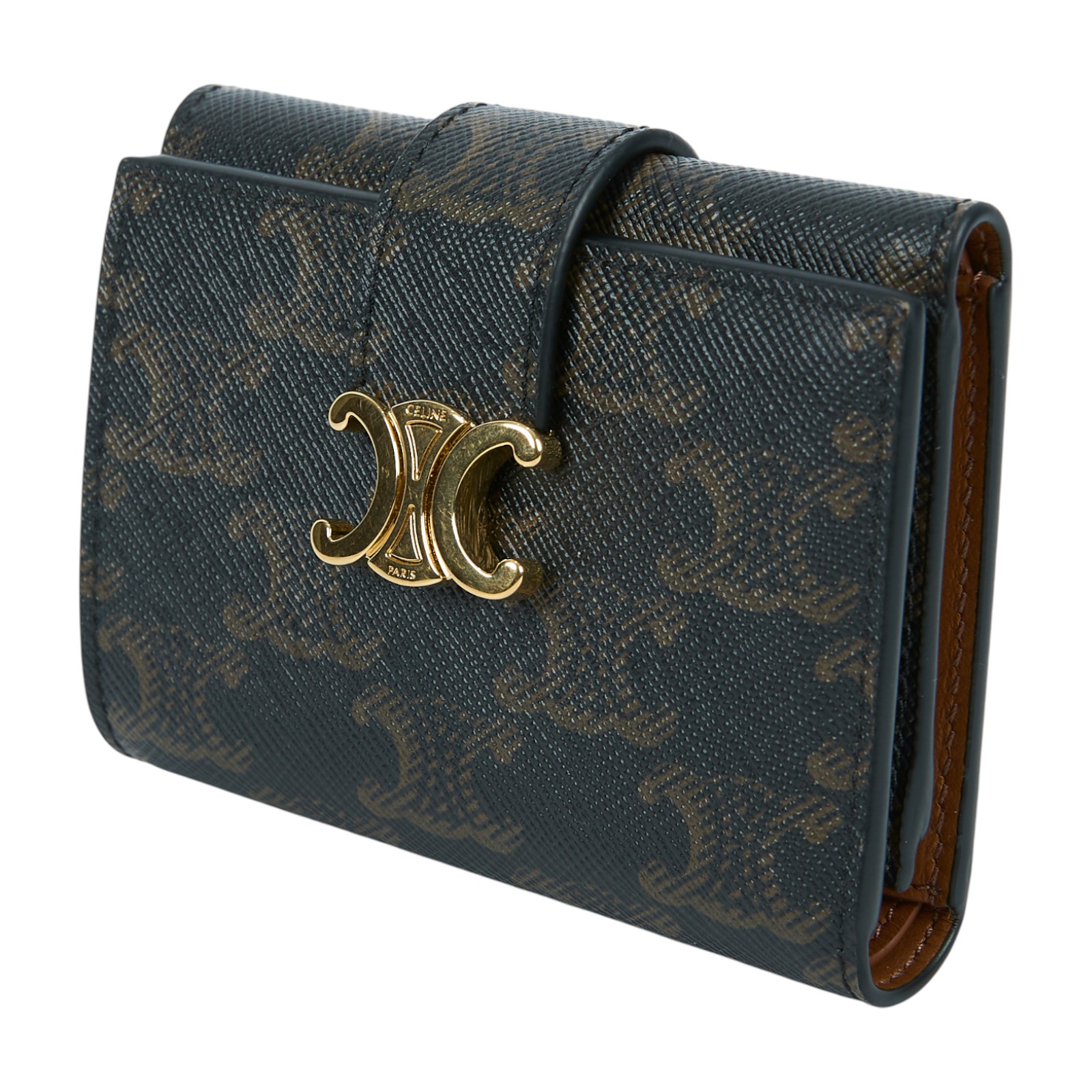 思琳 CELINE Nino 標誌印花 精緻飾帶 錢包 短夾 10M962CQH 凱旋門NINO老花短夾 原廠盒子/防塵袋