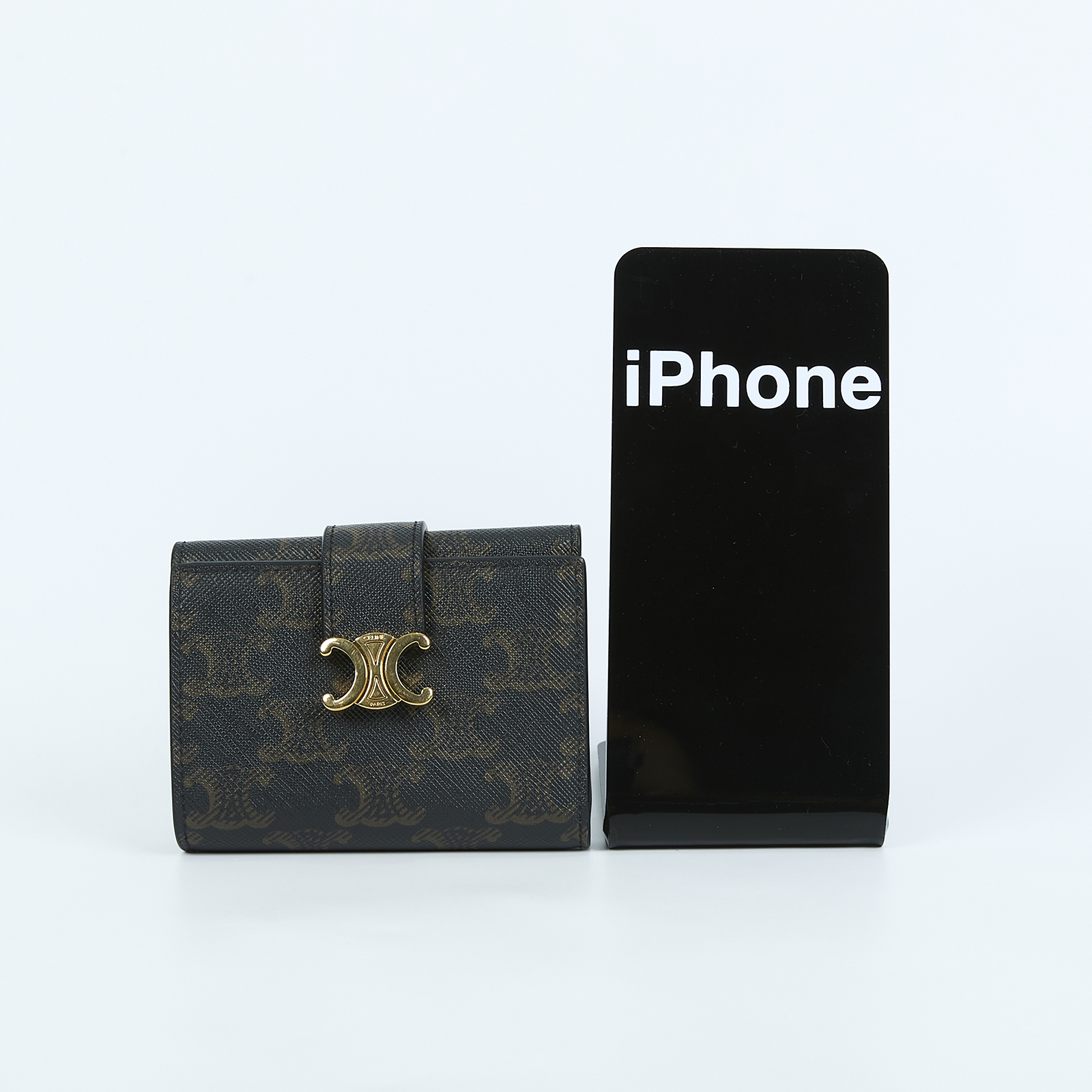 思琳 CELINE Nino 標誌印花 精緻飾帶 錢包 短夾 10M962CQH 凱旋門NINO老花短夾 原廠盒子/防塵袋