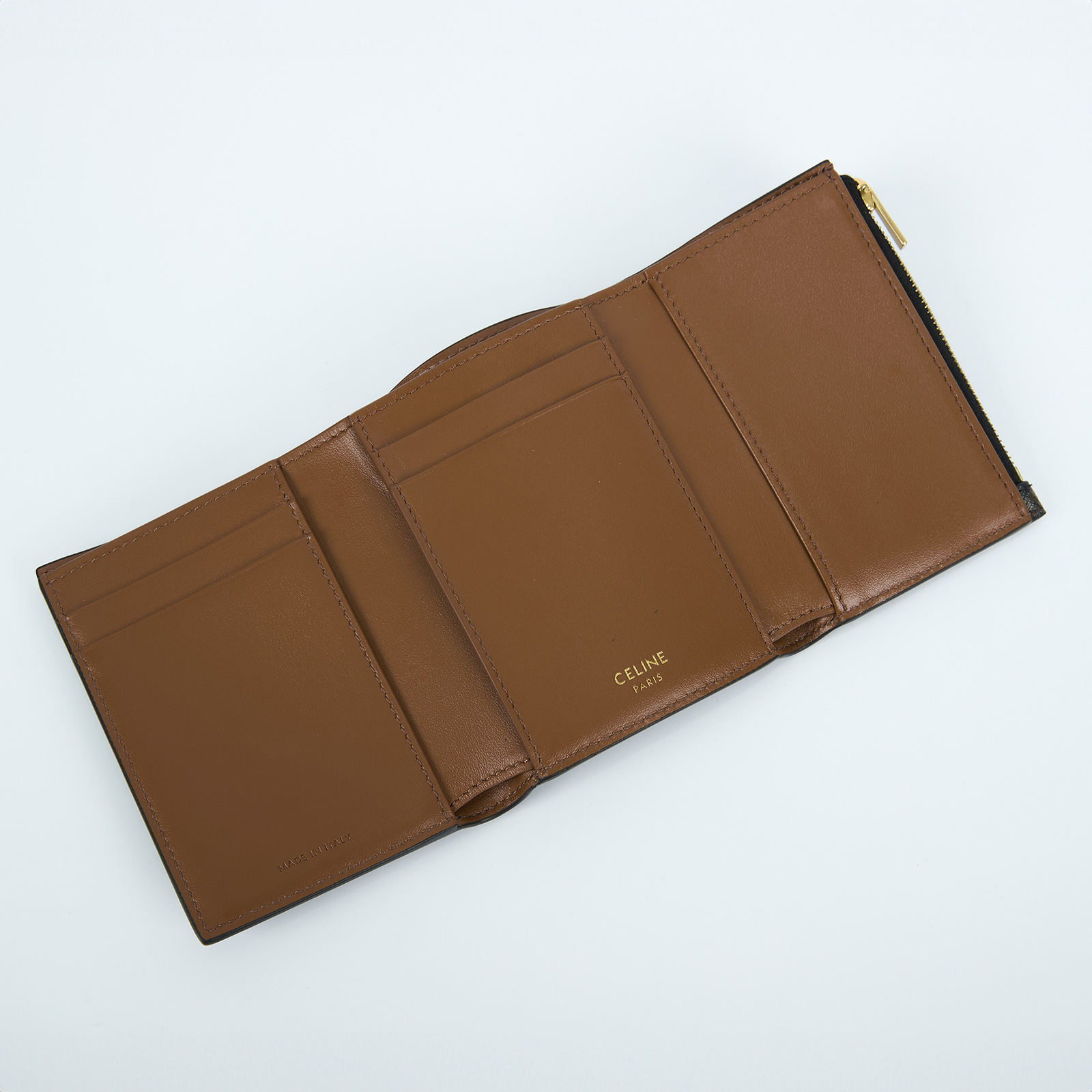 思琳 CELINE Nino 標誌印花 精緻飾帶 錢包 短夾 10M962CQH 凱旋門NINO老花短夾 原廠盒子/防塵袋