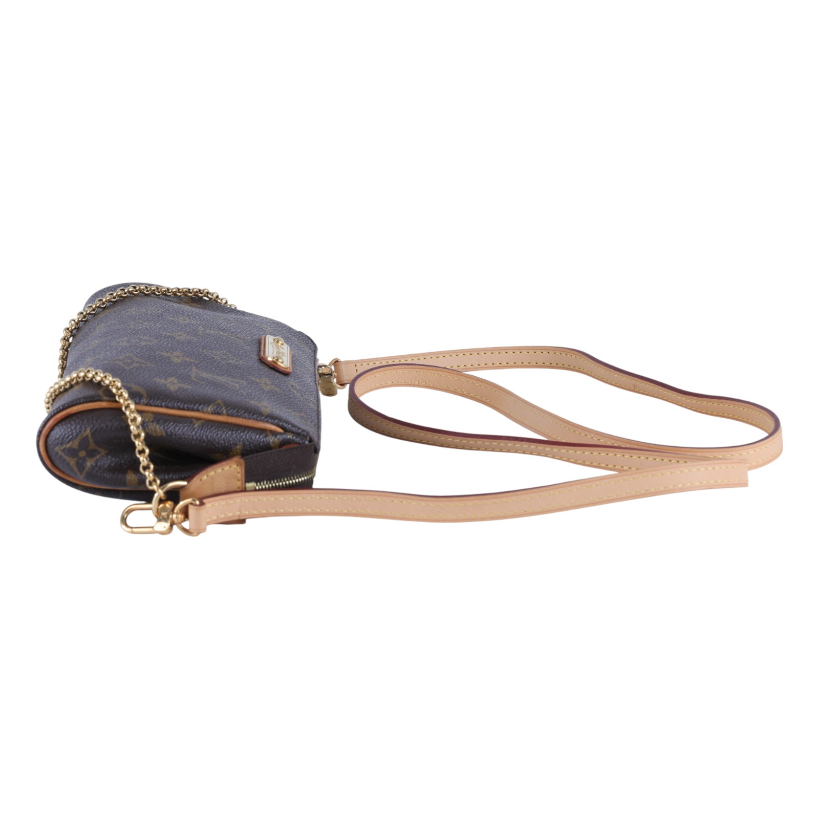 路易威登 LOUIS VUITTON Eva 經典帆布 鍊帶 小肩包 M95567 原花EVA 防塵袋/背帶