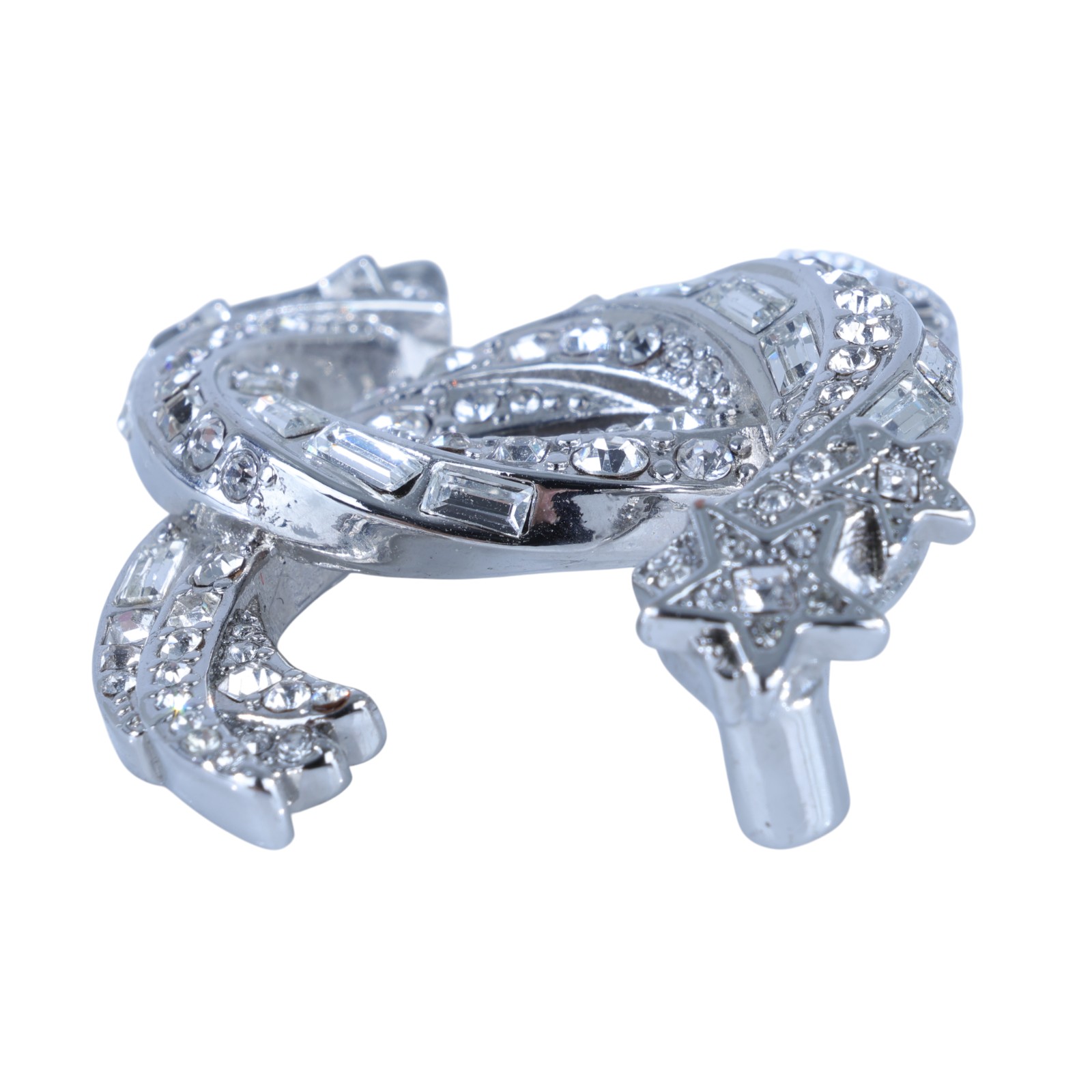 香奈兒 CHANEL CC LOGO 胸針 D22/V 雙C彗星立體水鑽胸針 無附屬品