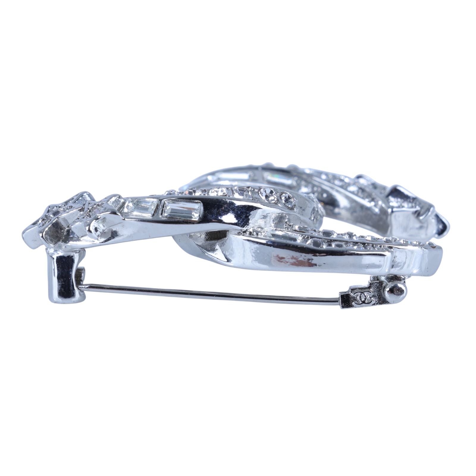 香奈兒 CHANEL CC LOGO 胸針 D22/V 雙C彗星立體水鑽胸針 無附屬品