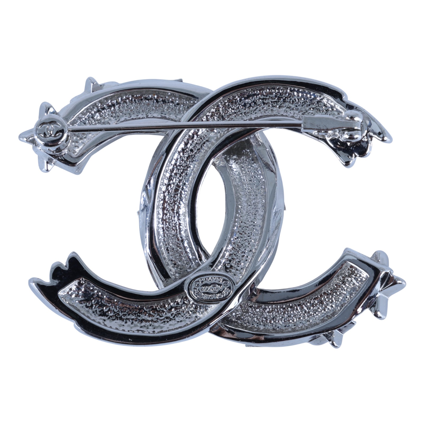 香奈兒 CHANEL CC LOGO 胸針 D22/V 雙C彗星立體水鑽胸針 無附屬品