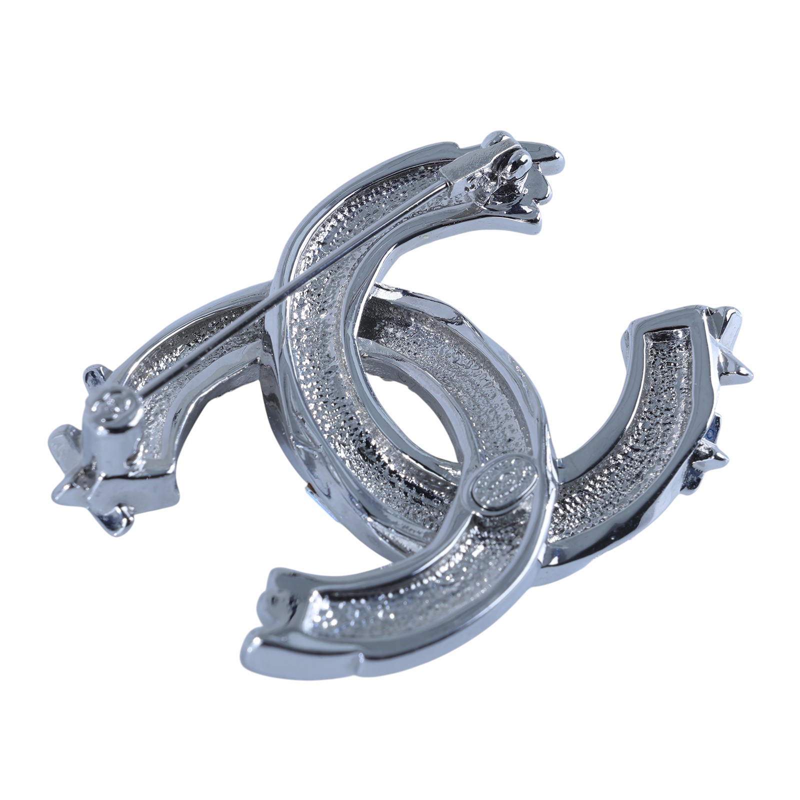 香奈兒 CHANEL CC LOGO 胸針 D22/V 雙C彗星立體水鑽胸針 無附屬品