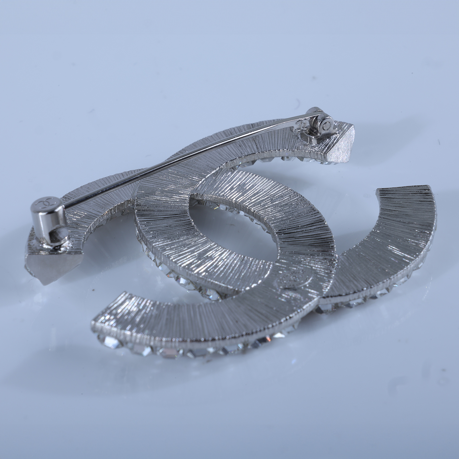 香奈兒 CHANEL CC LOGO 胸針 F24/V 雙C方形水鑽胸針 無附屬品