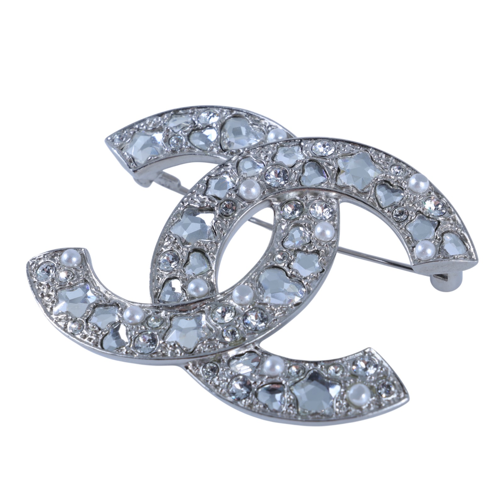 香奈兒 CHANEL CC LOGO 胸針 B23/P 雙C星星胸針 無附屬品