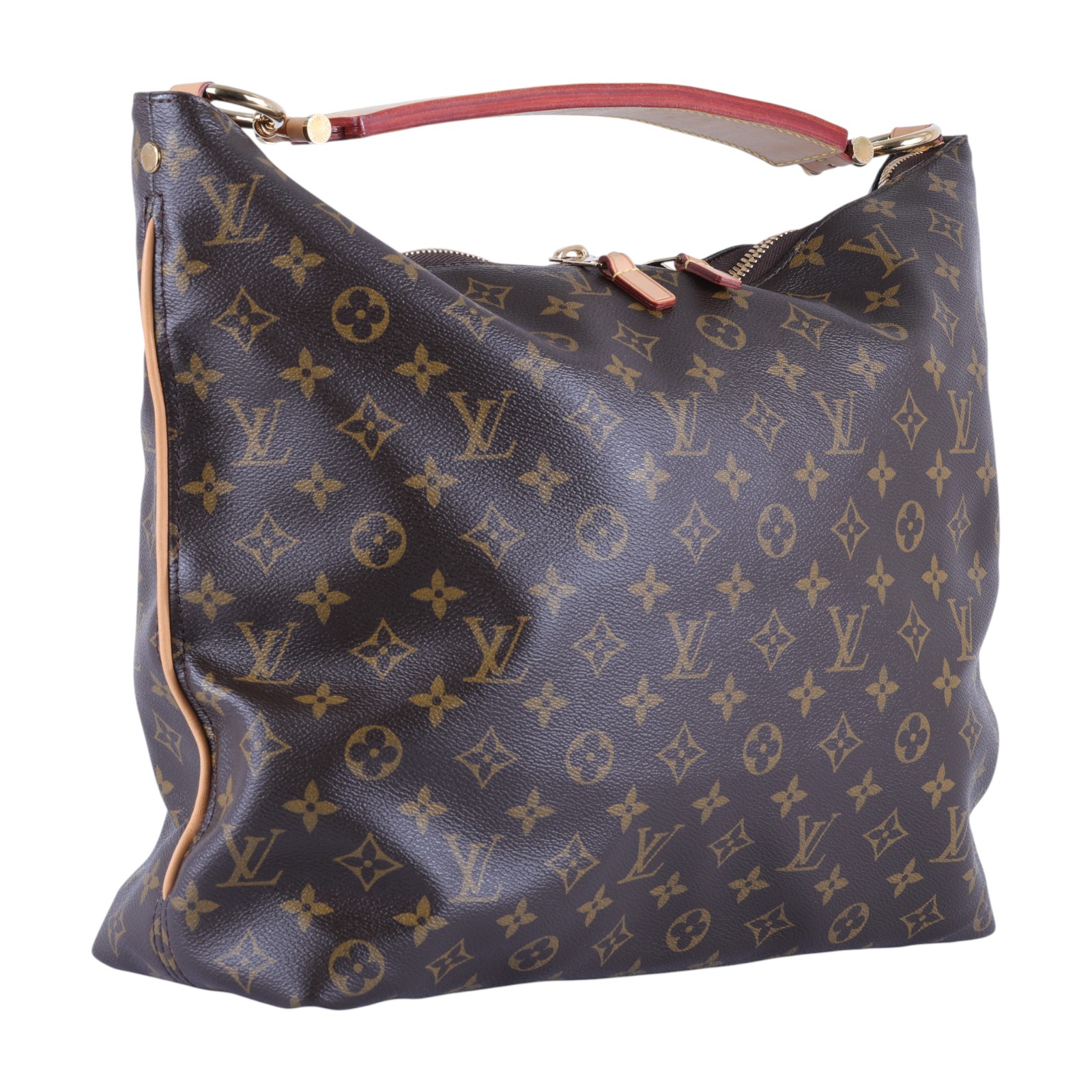 路易威登 LOUIS VUITTON Sully Monogram MM 經典帆布 雙拉鍊肩背包 M40587 原花Sully MM 防塵袋/購買證明