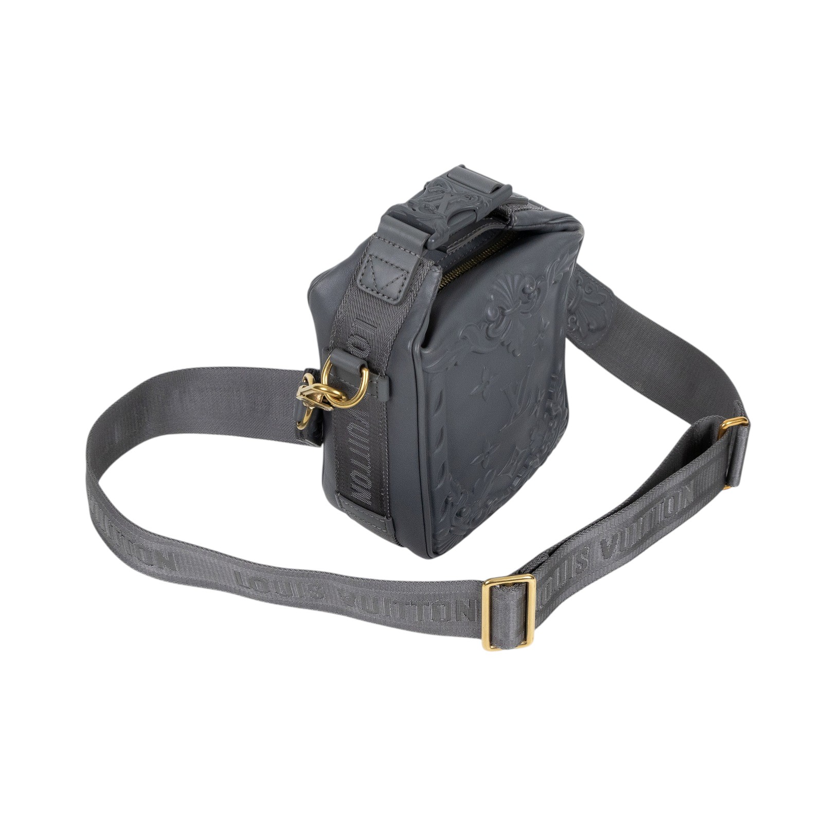 路易威登 LOUIS VUITTON Cruiser Messenger 斜背包 M21812 晶片款 灰原花浮雕肩背包 無附屬品