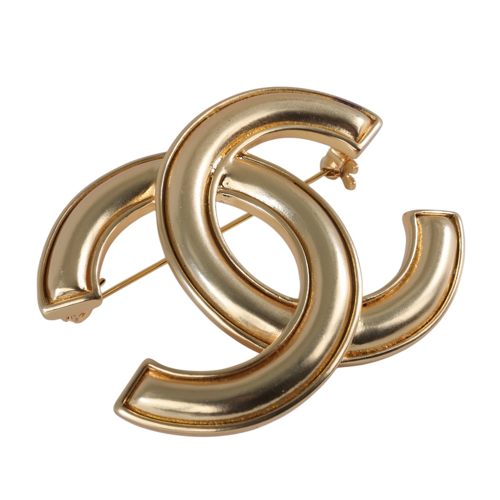 香奈兒 CHANEL CC LOGO 胸針 D19 V 金雙C胸針 原廠盒子