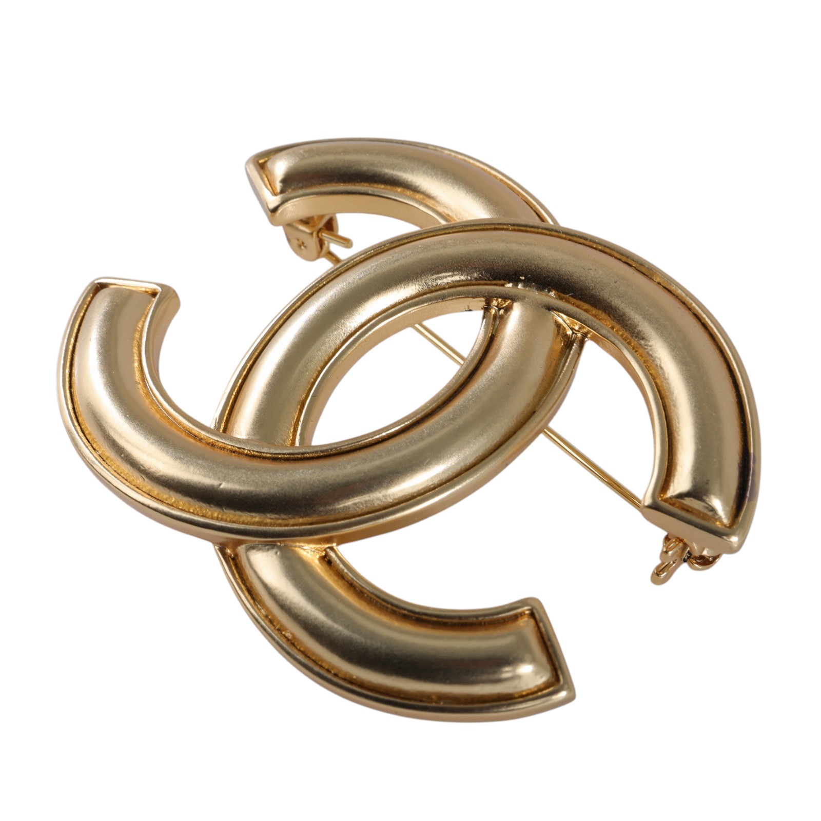 香奈兒 CHANEL CC LOGO 胸針 D19 V 金雙C胸針 原廠盒子