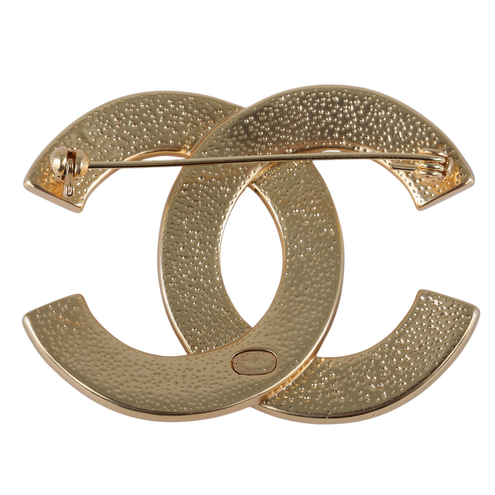 香奈兒 CHANEL CC LOGO 胸針 D19 V 金雙C胸針 原廠盒子