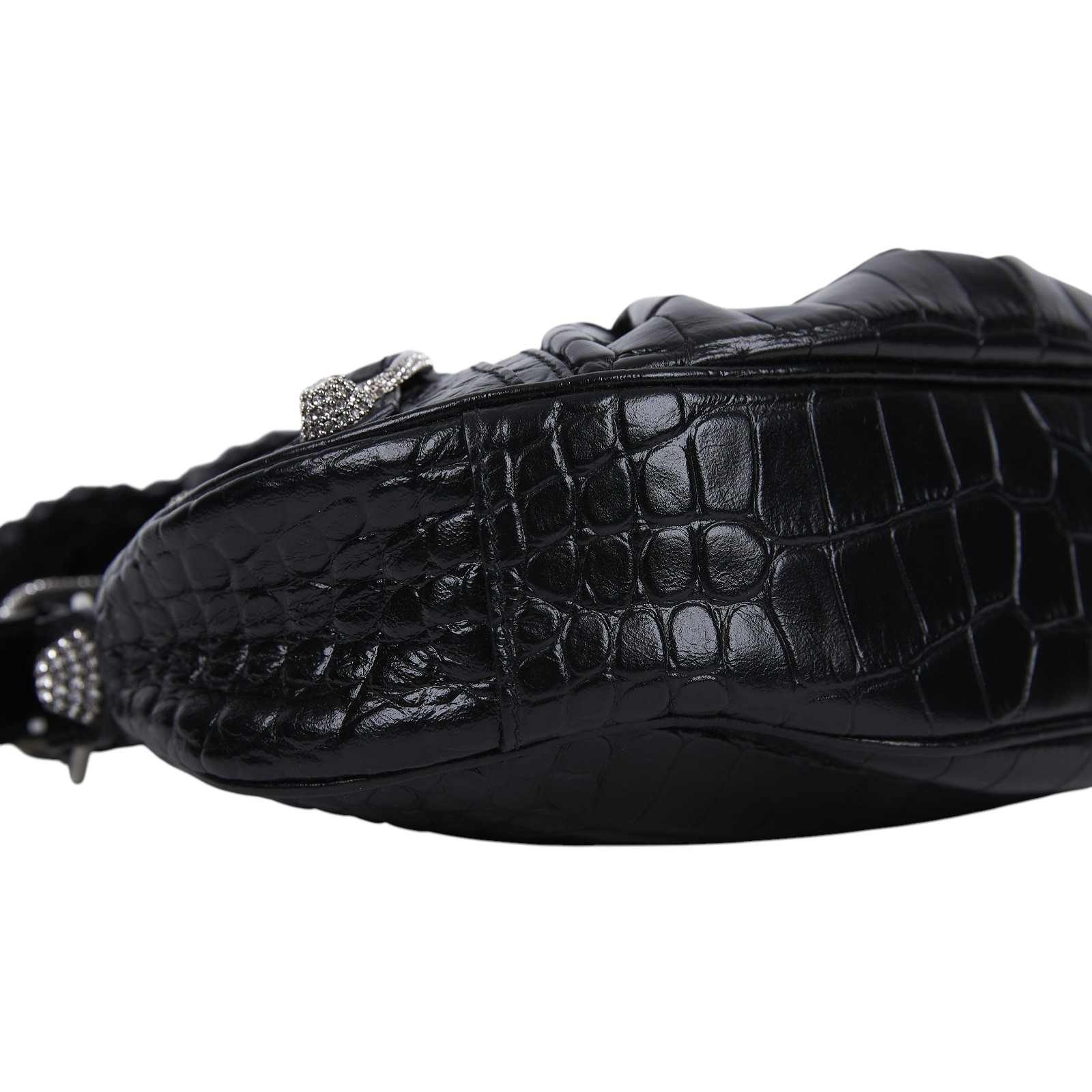 巴黎世家 BALENCIAGA Le cagole XS 半月 可頌包 6713091VGUY 黑水鑽 Le Cagole XS 防塵袋