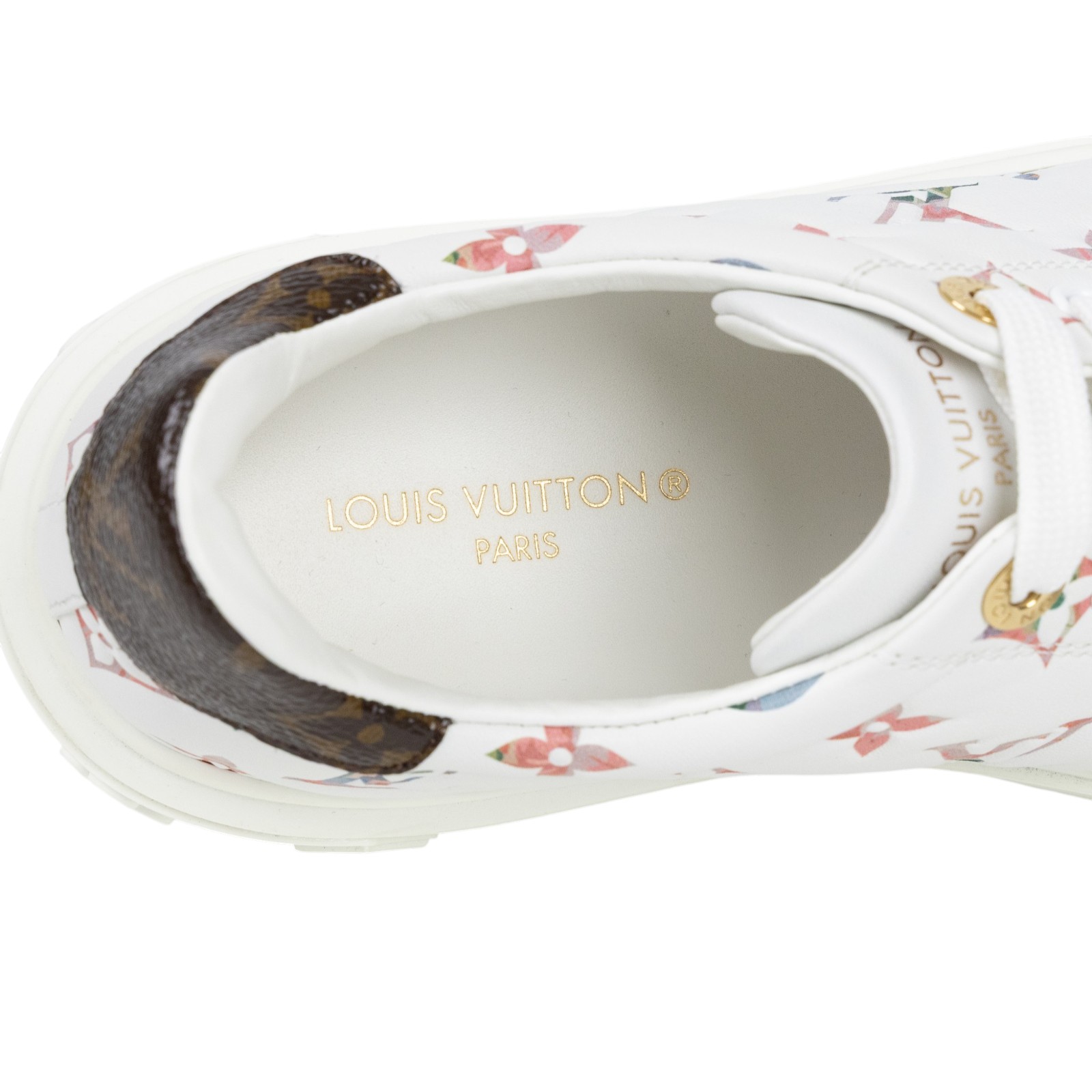 路易威登 LOUIS VUITTON Time Out 運動鞋 平底鞋 1AAOSO 彩色原花TIME OUT小白鞋 原廠盒子/防塵袋/鞋帶