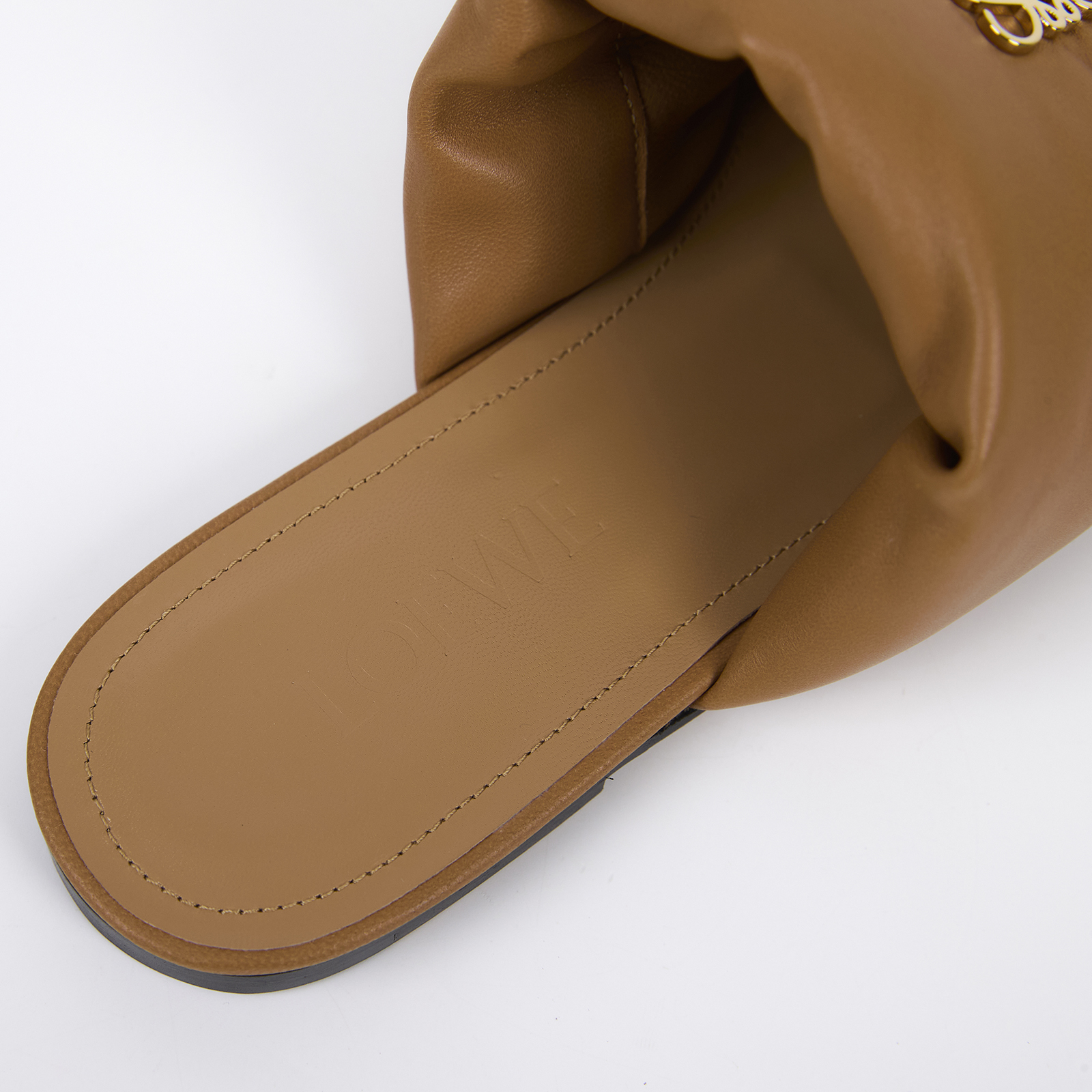 羅意威 LOEWE Anagram 標誌  皮革 拖鞋  咖色皮穆勒鞋 原廠盒子/防塵袋