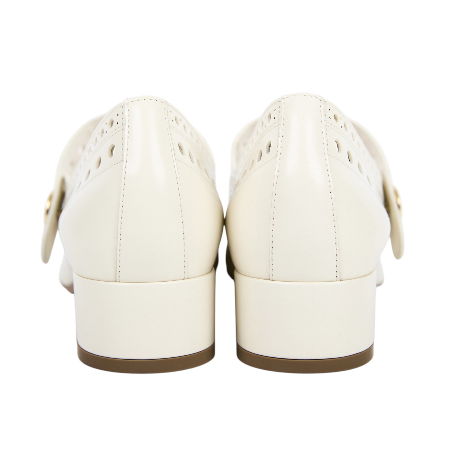 迪奧 CHRISTIAN DIOR 娃娃鞋 皮鞋 KCB651ACAS03W_375 白牛津風娃娃跟鞋 原廠盒子/防塵袋