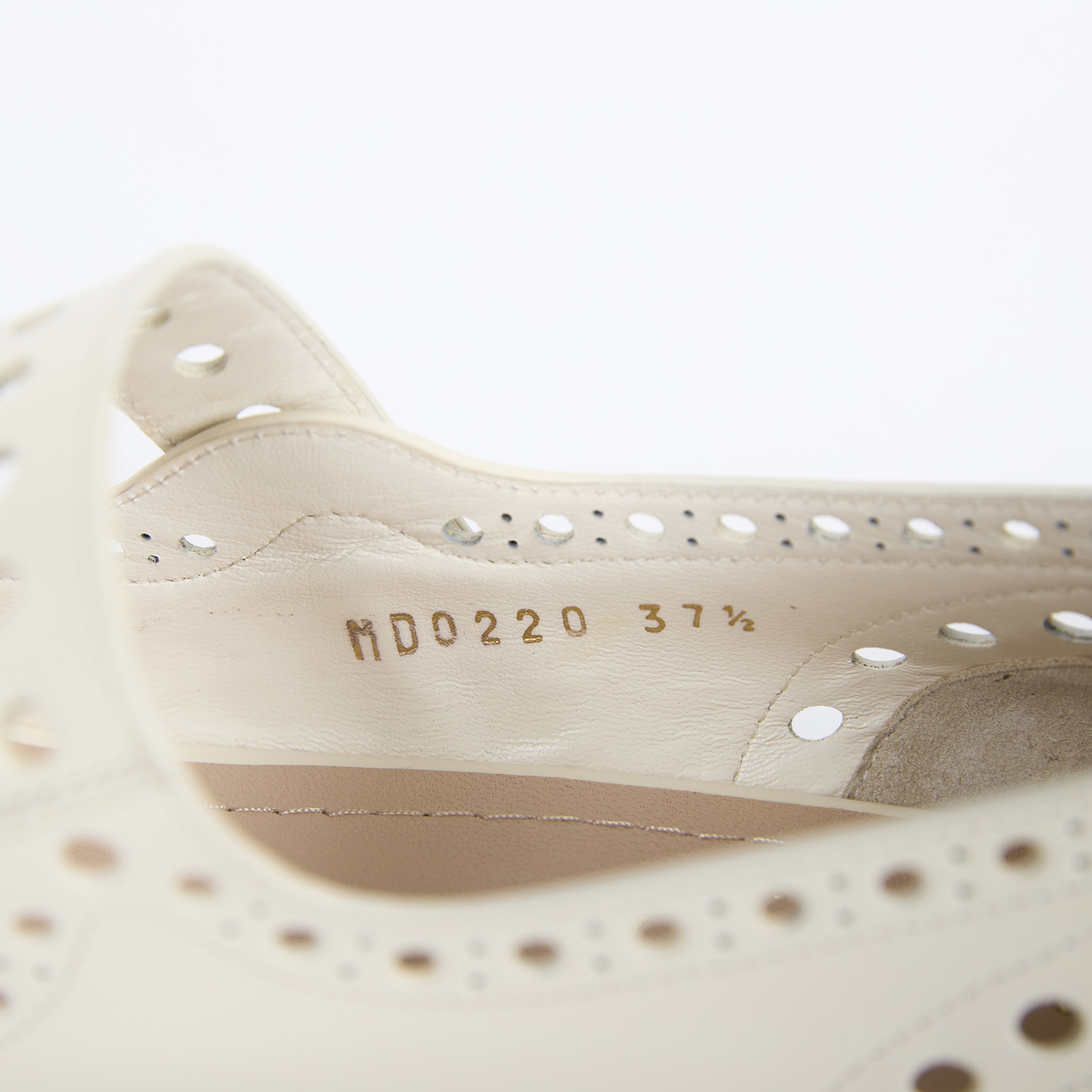 迪奧 CHRISTIAN DIOR 娃娃鞋 皮鞋 KCB651ACAS03W_375 白牛津風娃娃跟鞋 原廠盒子/防塵袋