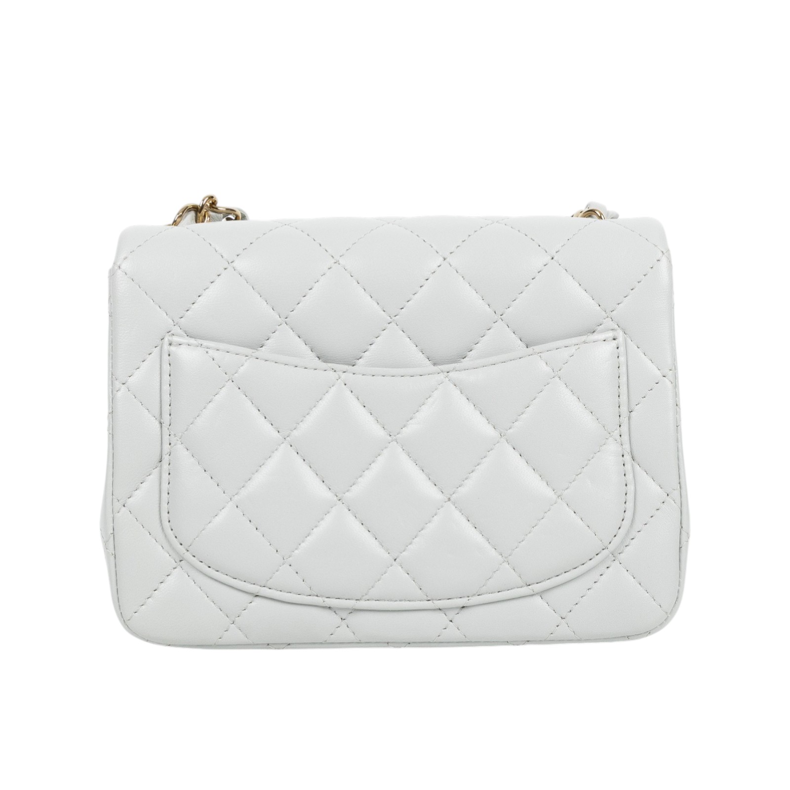 香奈兒 CHANEL CF 方形 迷你 口蓋包 A35200 晶片款 淡藍COCO17 防塵袋