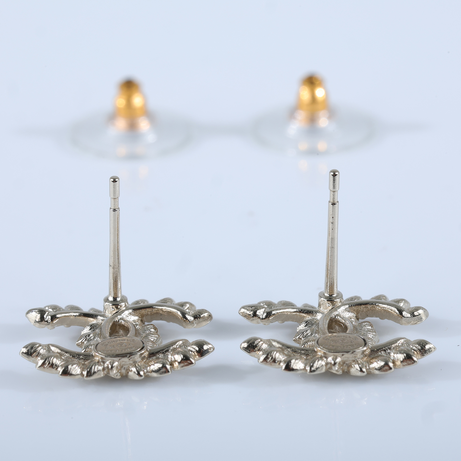 香奈兒 CHANEL CC LOGO 耳環 耳釘 C20 A 黑水鑽雙C LOGO耳環 原廠盒子