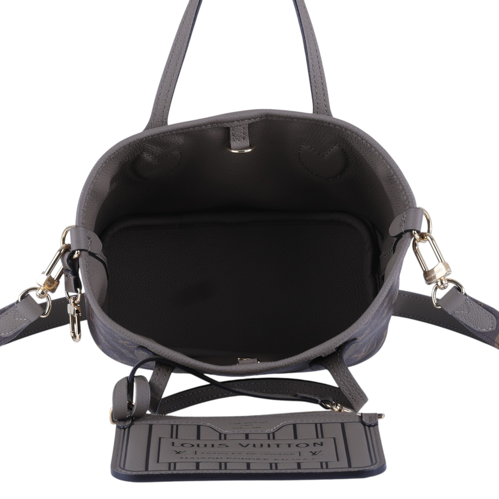 路易威登 LOUIS VUITTON Neverfull Bandoulière Inside Out BB 托特包 M28349 晶片款  原廠盒子/防塵袋/購買證明