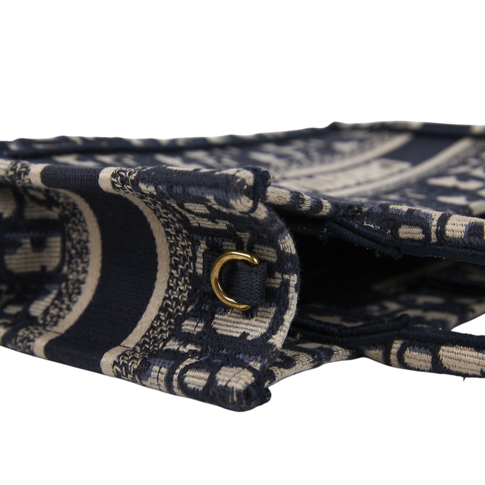 迪奧 CHRISTIAN DIOR Book Tote 迷你 手提 肩背 托特包 藍色 米色 S5573CRIW 藍刺繡Book Tote 迷你托特包 背帶