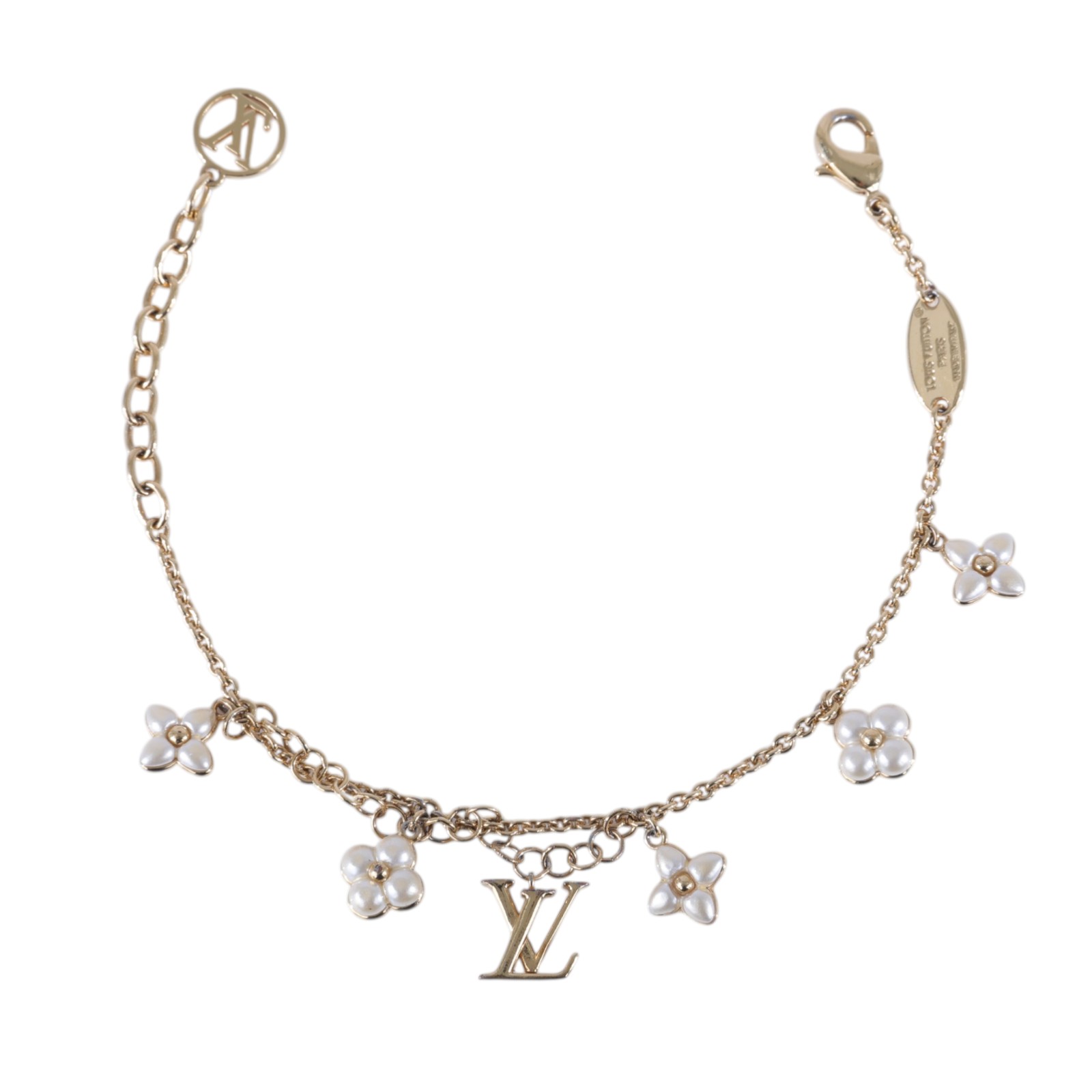 路易威登 LOUIS VUITTON LV Floragram 手鐲 M0940A 白色Floragram 手鍊 無附屬品